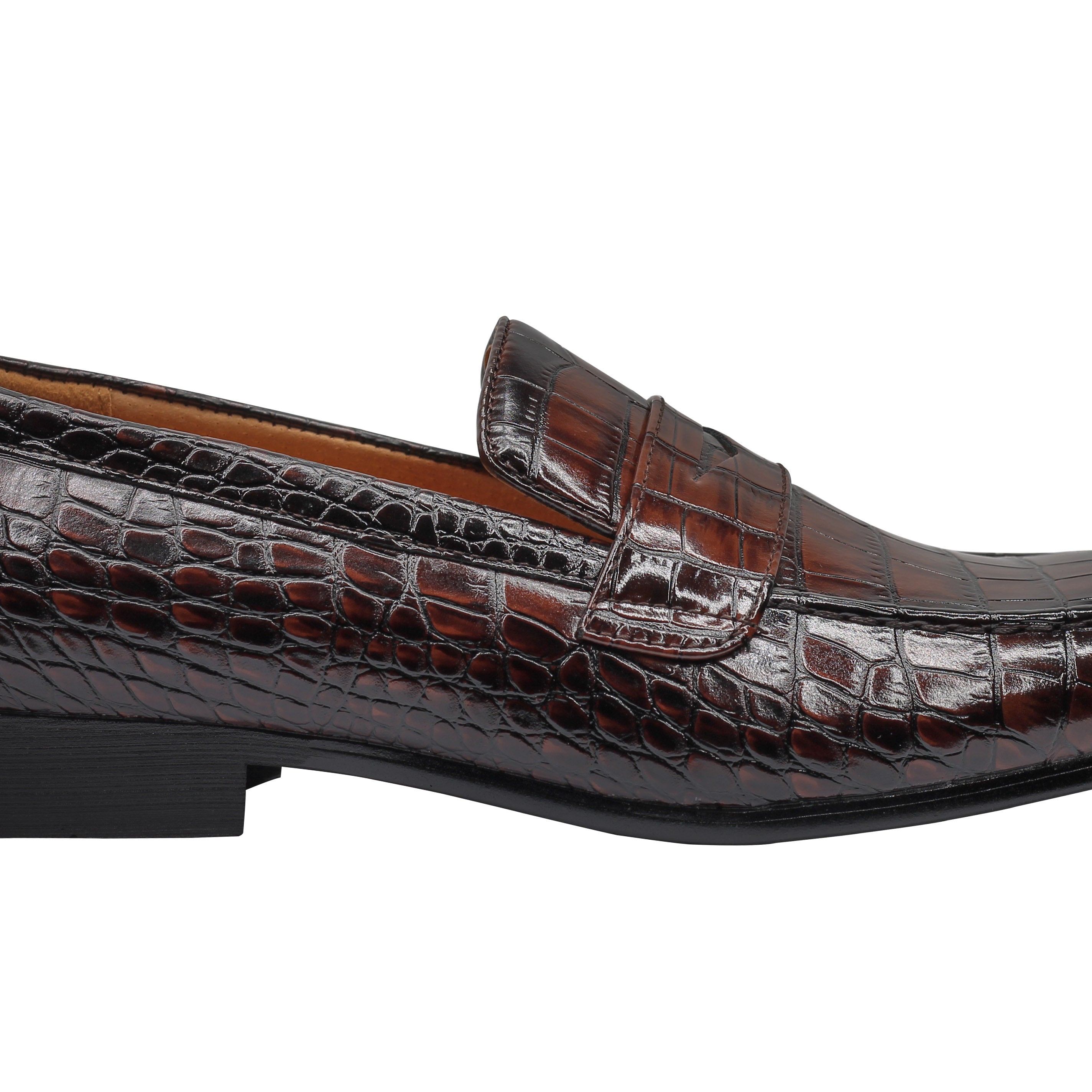 PRINTED PENNY LOAFERS