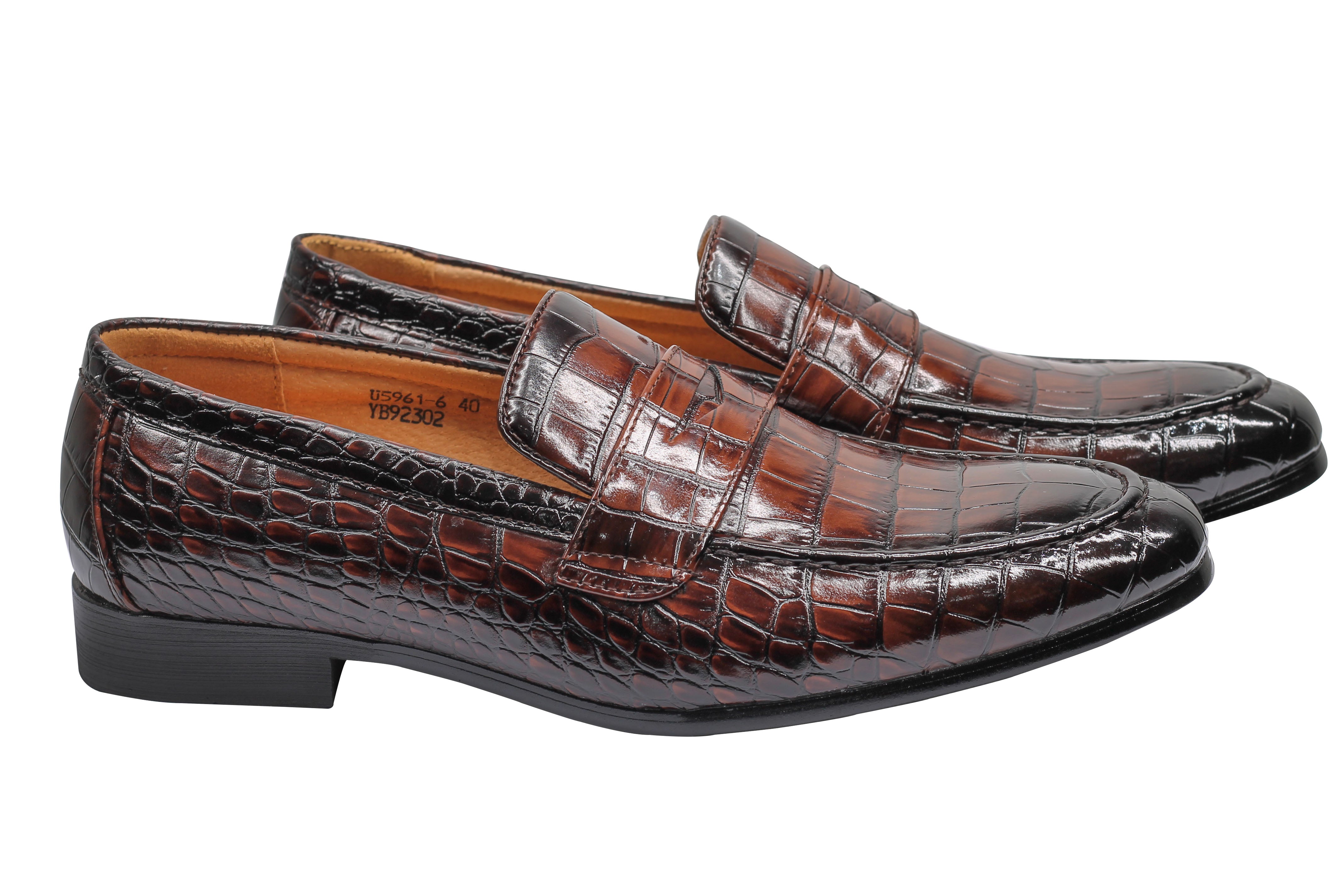 PRINTED PENNY LOAFERS