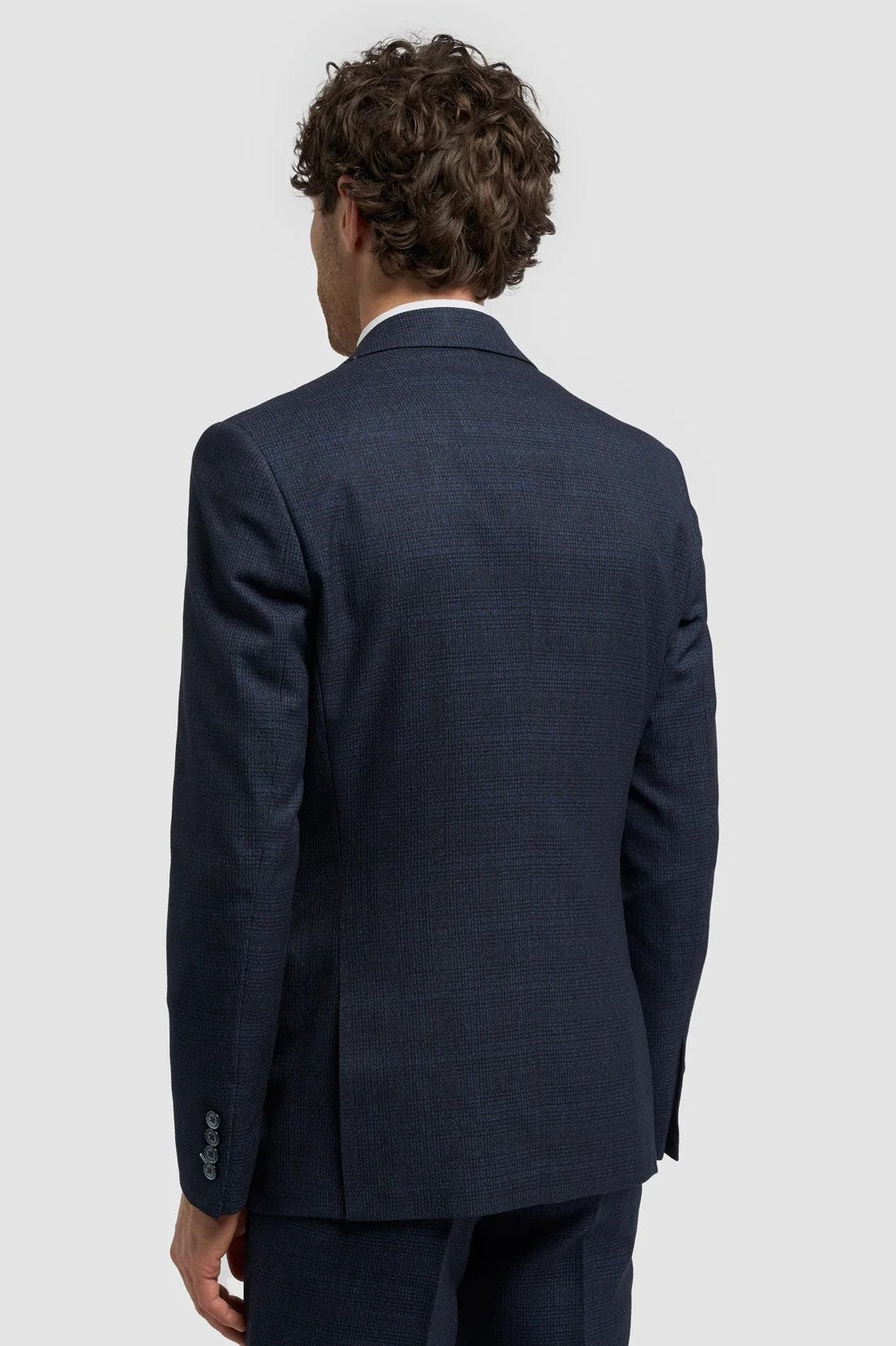 CARIDI - SLIMFIT NAVY BLAZER SHORT