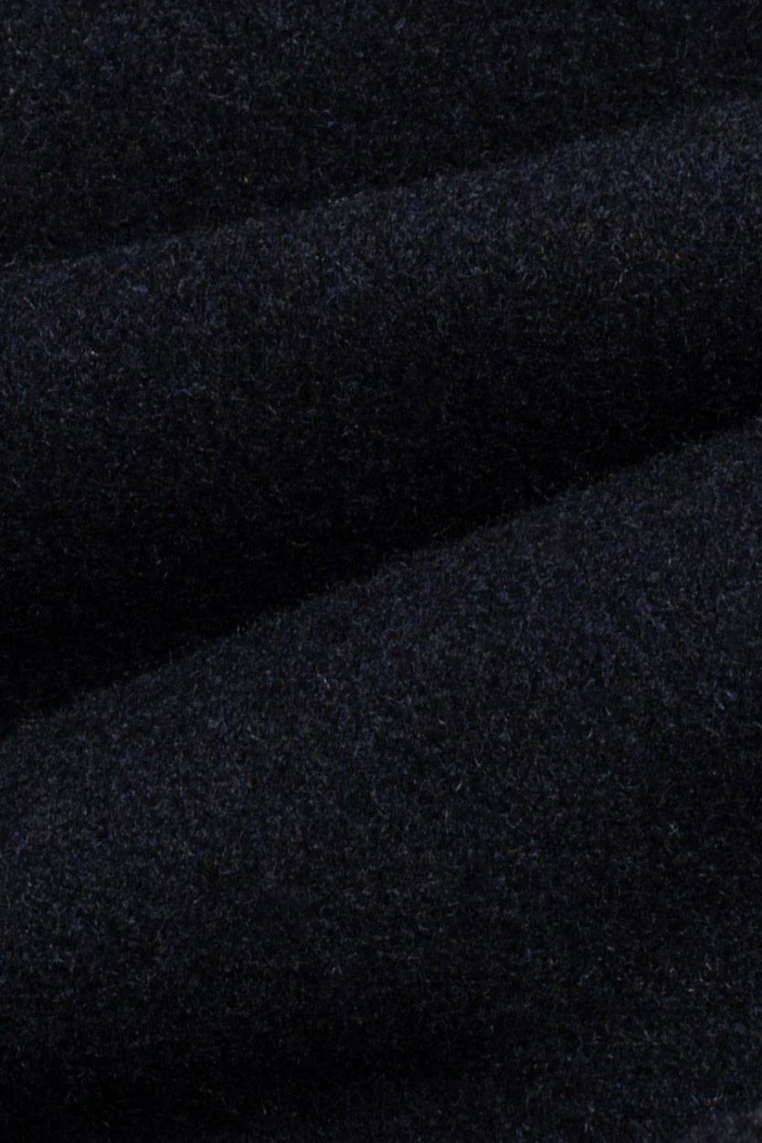 WOOL BLEND NAVY MID LENGTH OVERCOAT CAVANI