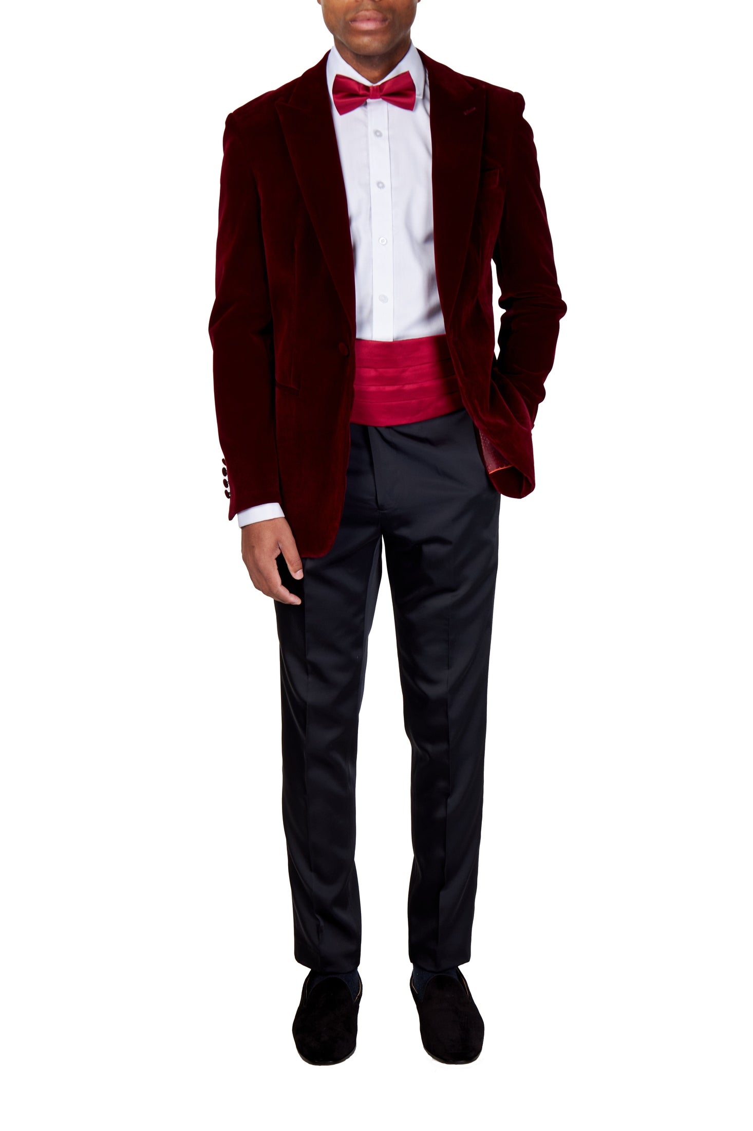 MAROON CUMMERBUND SET