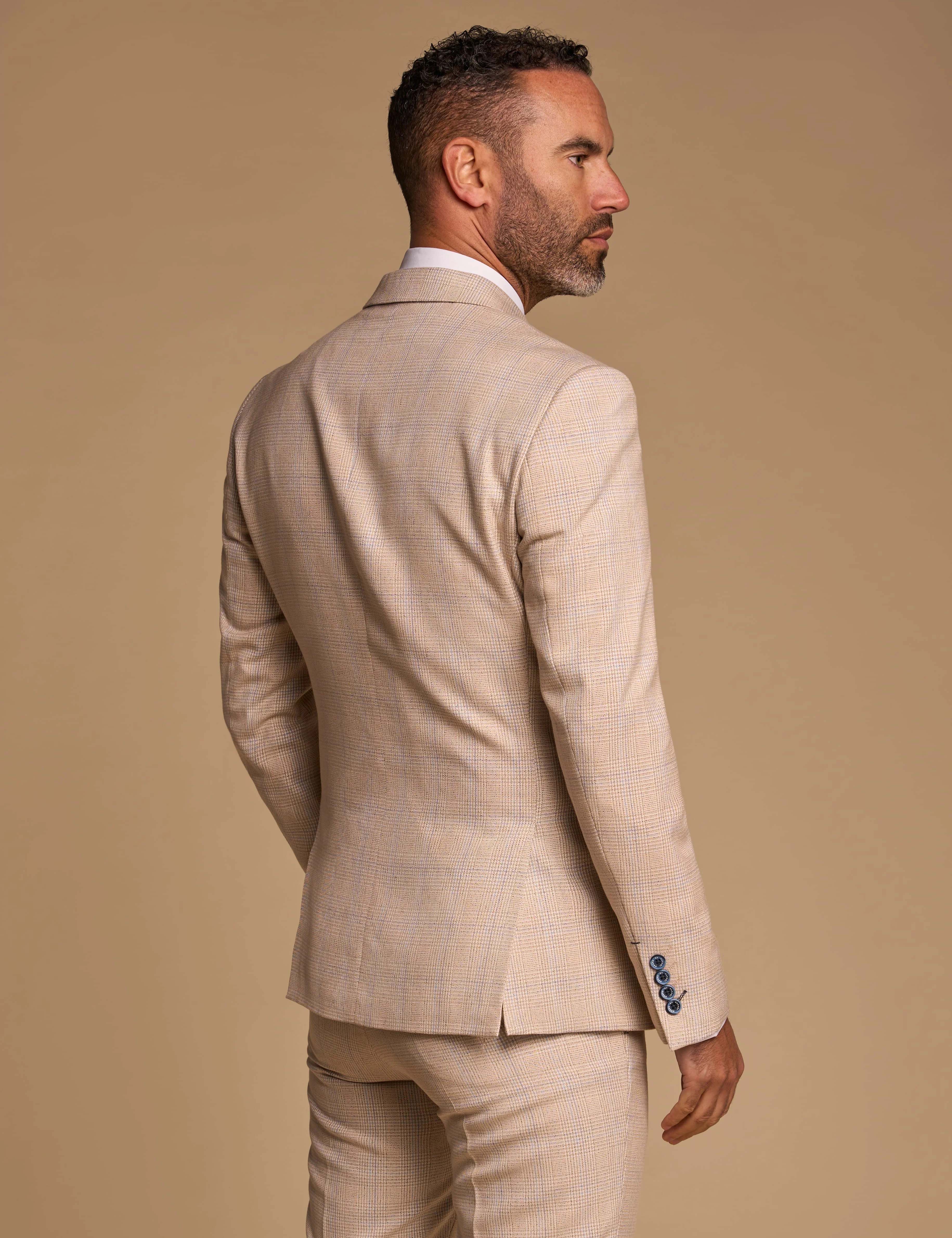 CARIDI - BEIGE 2 PIECE DOUBLE BREASTED SUIT BY CAVANI
