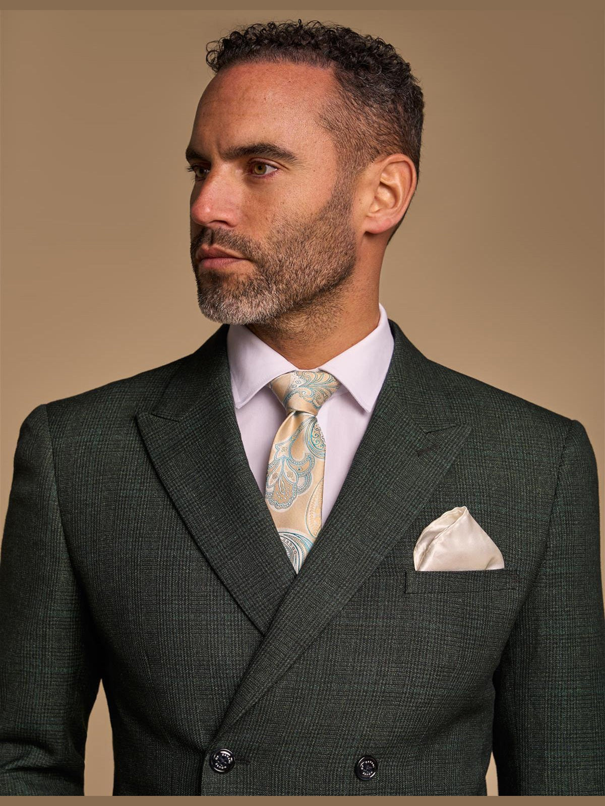 CARIDI - OLIVE 2 PIECE DOUBLE BREASTED SUIT BY CAVANI CAVANI