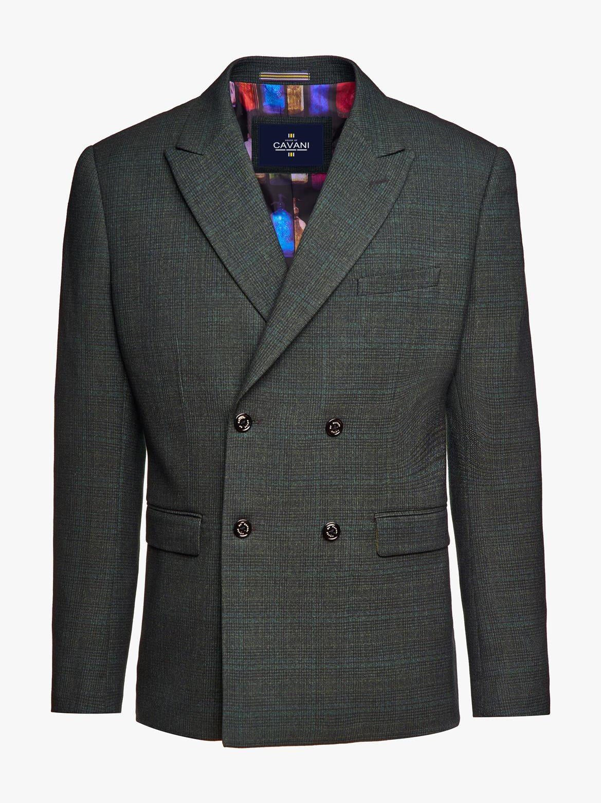 CARIDI - OLIVE 2 PIECE DOUBLE BREASTED SUIT BY CAVANI CAVANI