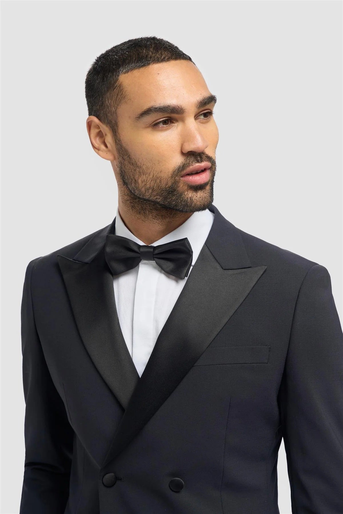 Cavani Aspen Men's Navy Double Breasted Tuxedo Jacket