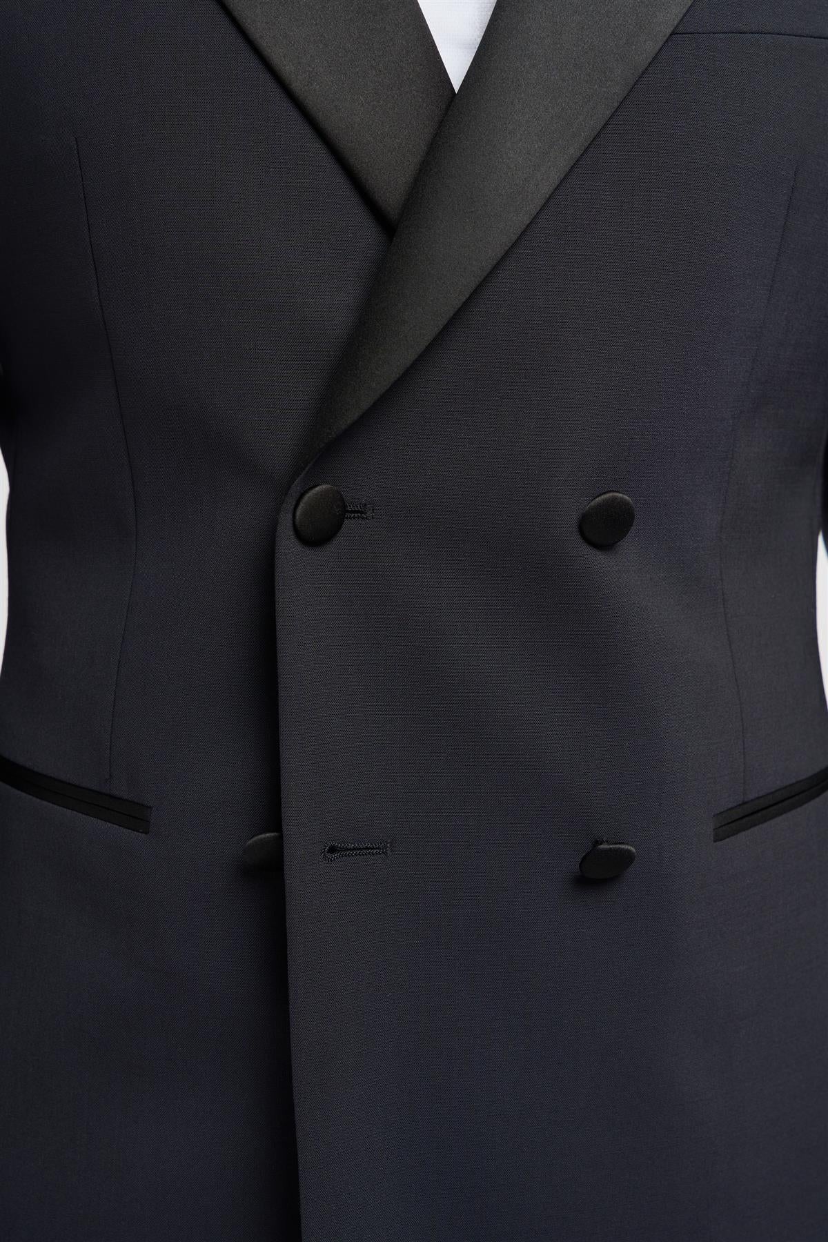 Cavani Aspen Men's Navy Double Breasted Tuxedo Jacket
