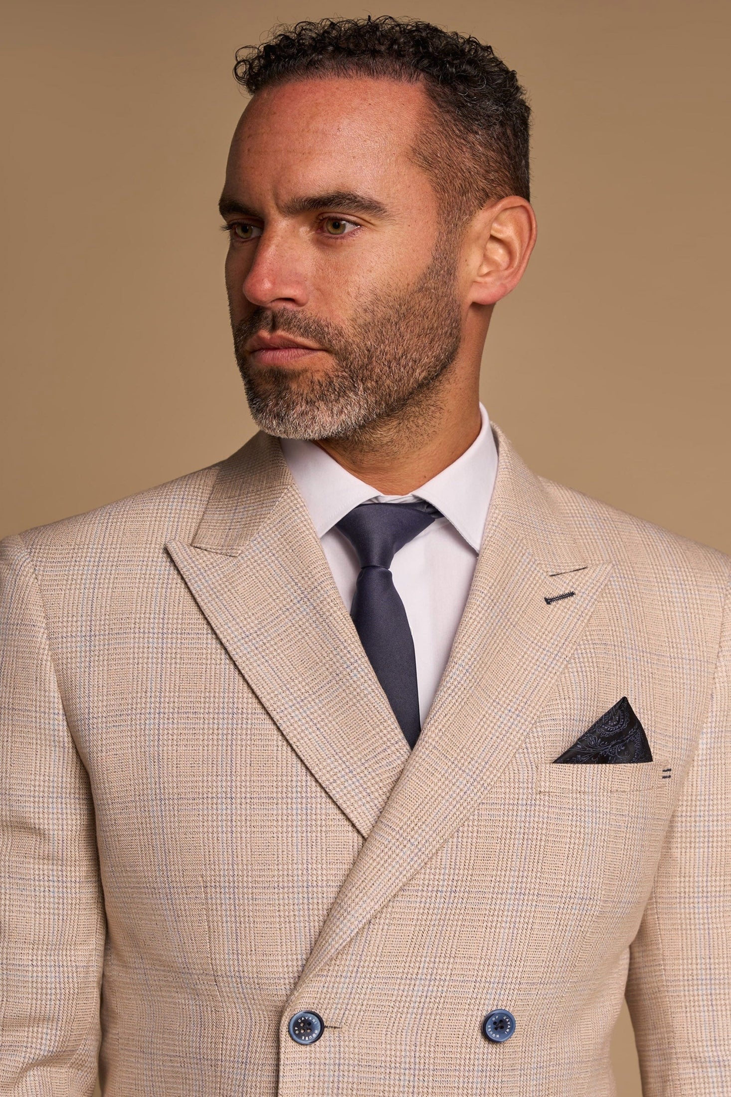 CARIDI – BEIGE DOUBLE BREASTED BLAZER BY CAVANI CAVANI