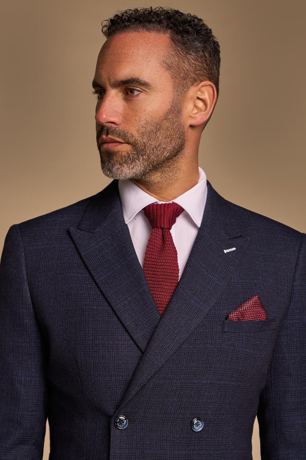 CARIDI – NAVY DOUBLE BREASTED BLAZER CAVANI