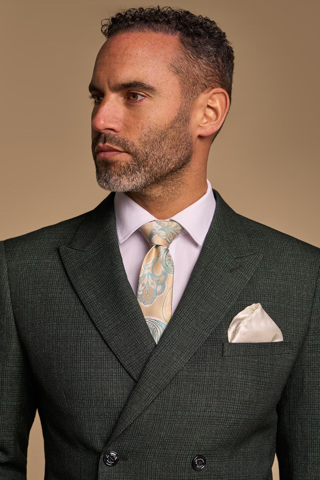 CARIDI – OLIVE GREEN DOUBLE BREASTED BLAZER BY CAVANI CAVANI