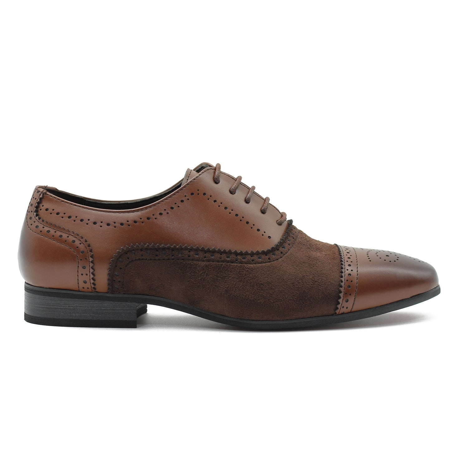 Mens Formal Brogues Brown Suede Leather shoes