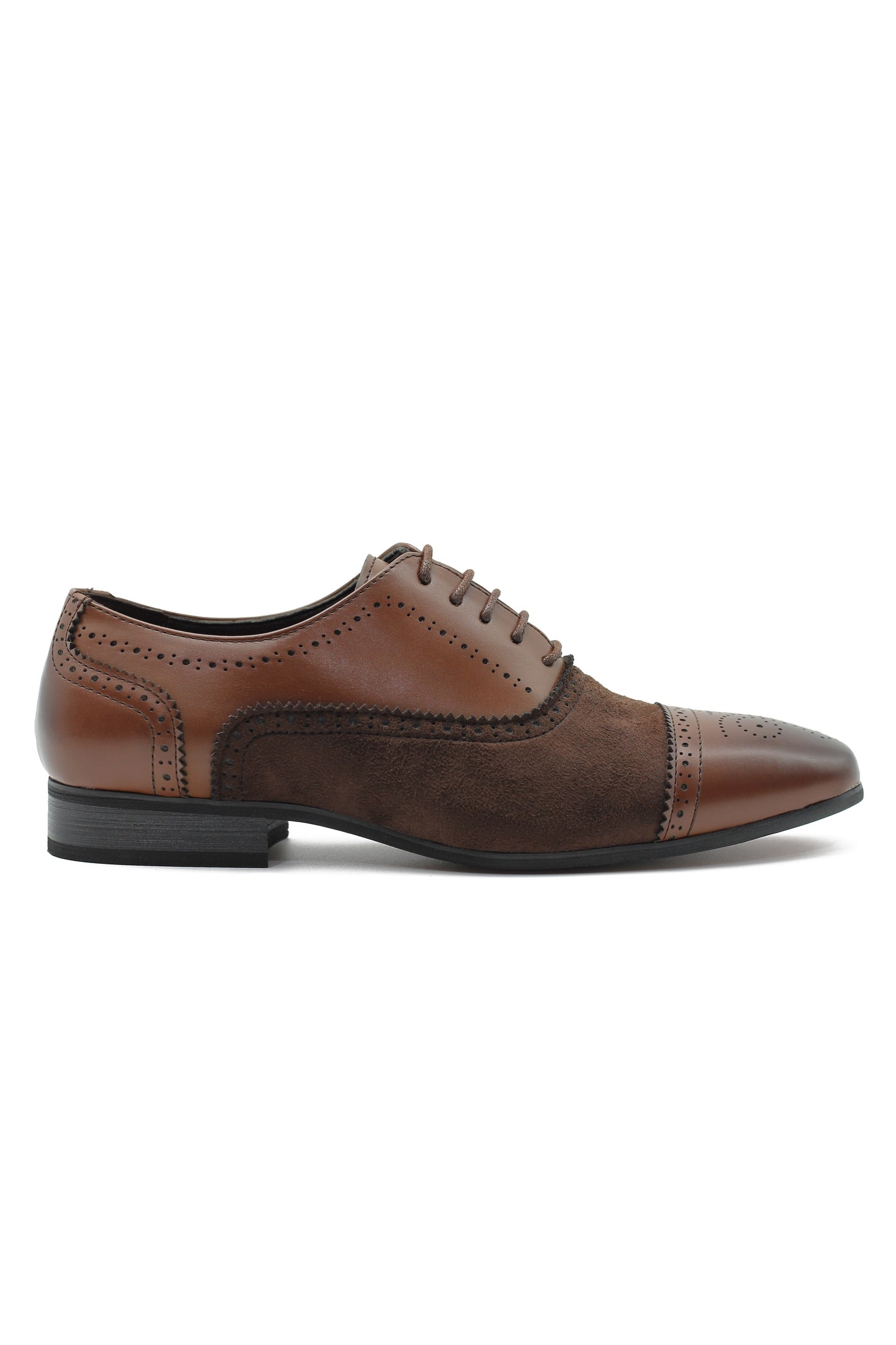 Mens Formal Brogues Brown Suede Leather shoes