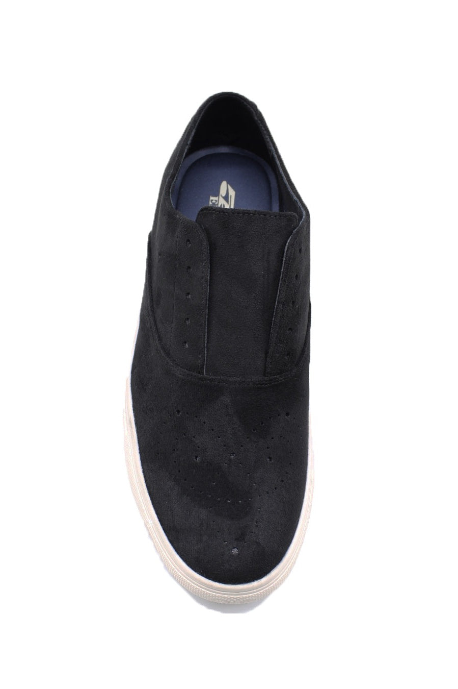 Mens Black Suede Sports Sneaker Brogue Details