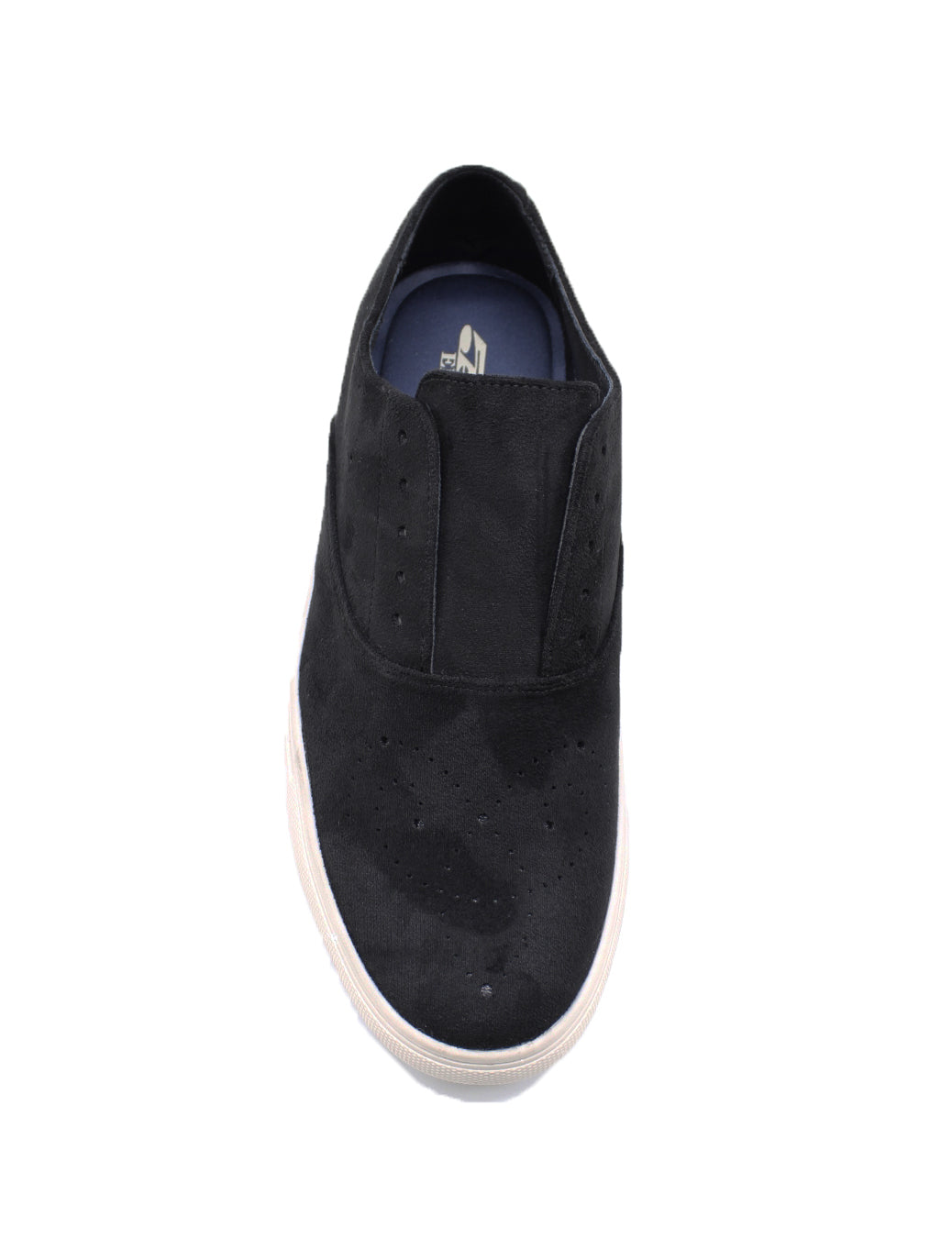 Mens Black Suede Sports Sneaker Brogue Details