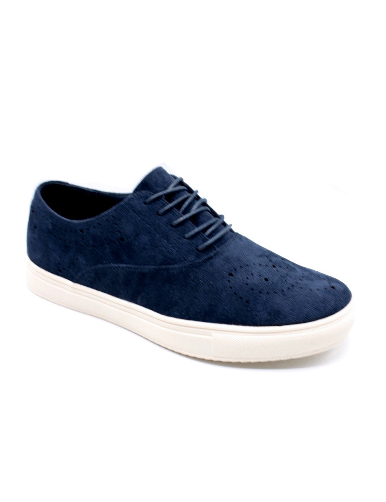 Mens Navy Suede Sports Sneaker Brogue Details