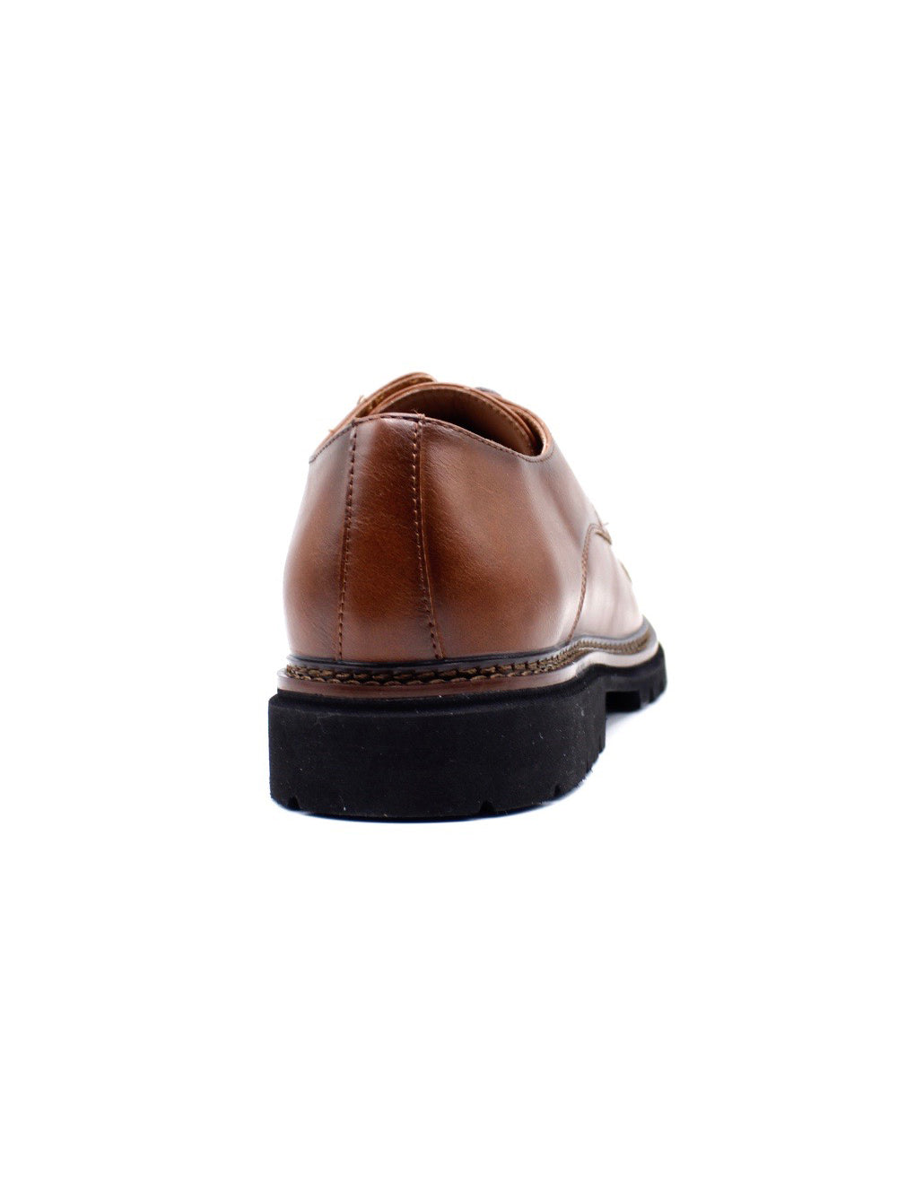 Mens Brown Round Toe Cap Derby Shoes, Rugged Sole