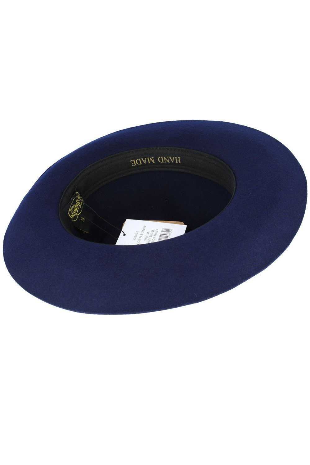 Gladwin Bond 100% Wool Navy Fedora Stiff Hat