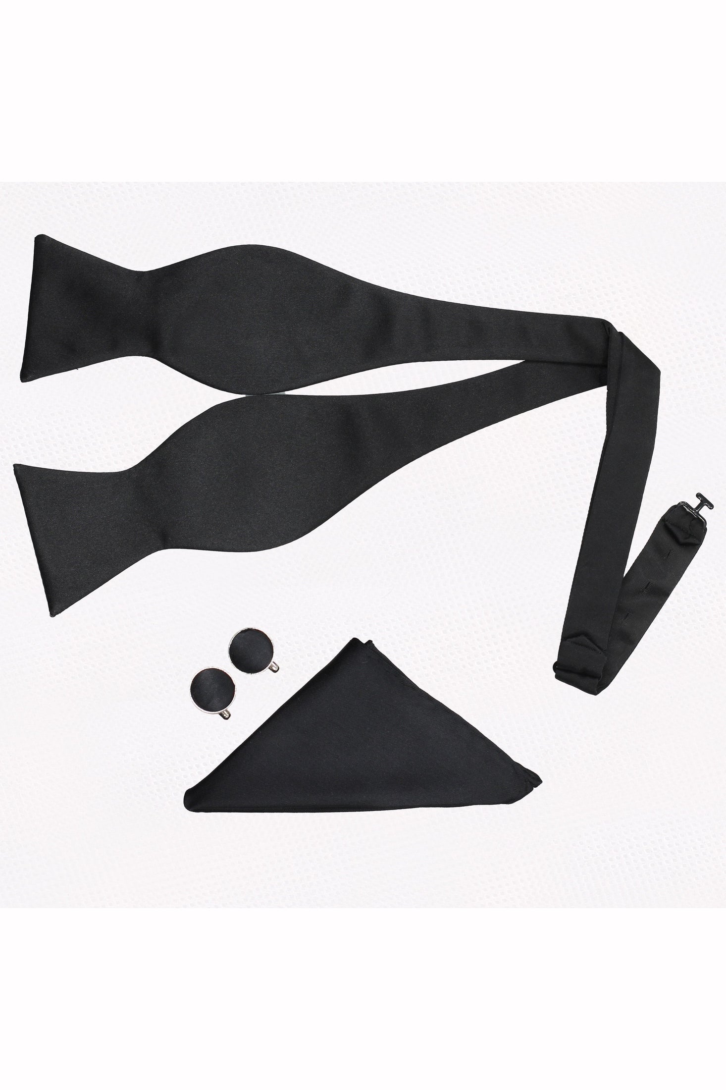 BLACK SELF - TIE BOW TIE SET