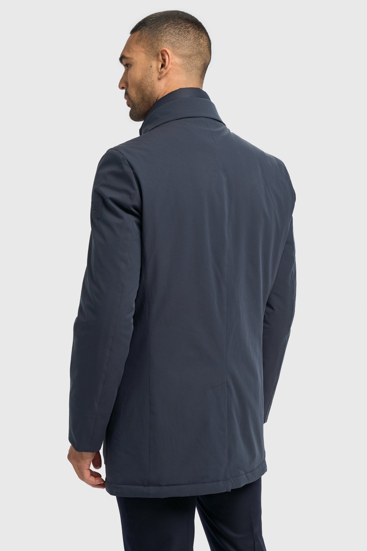 Cavani Heston Mac Navy Padded Long Coat – Men’s Winter Overcoat