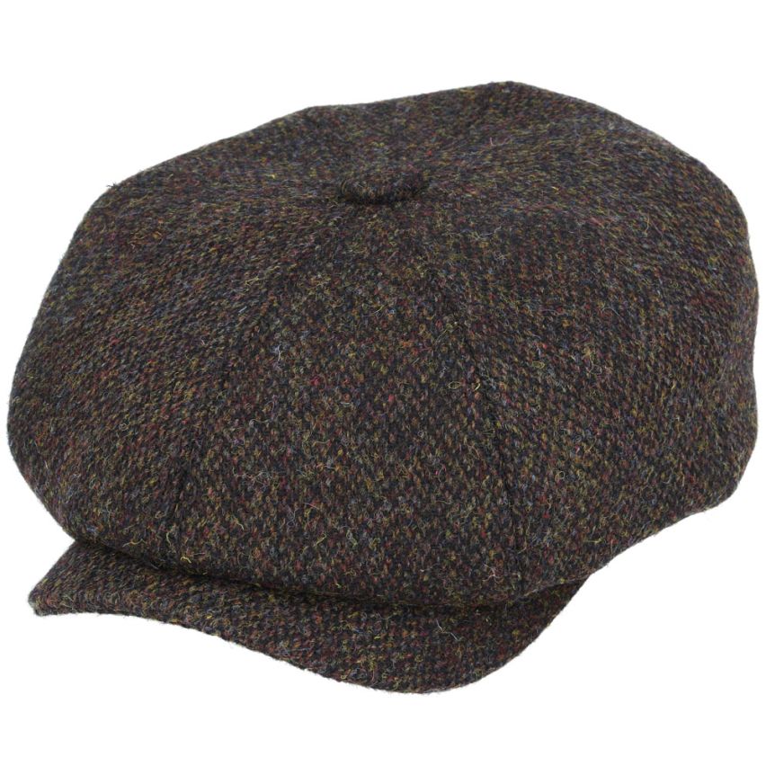 GREEN PURE SCOTTISH WOOL NEWSBOY CAP