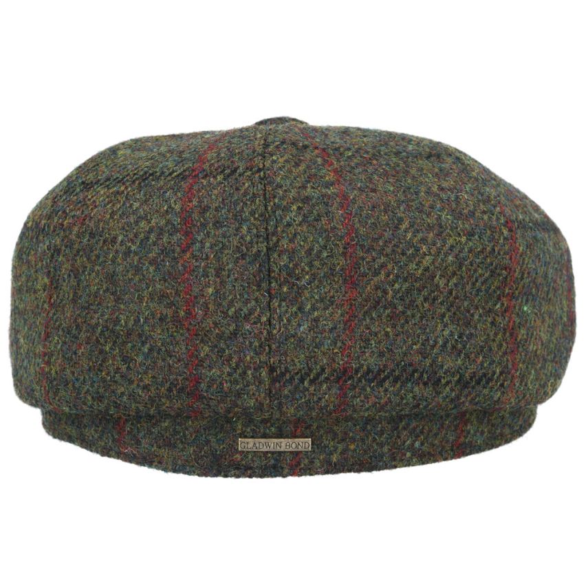 GREEN TWEED PURE WOOL FLAT CAP
