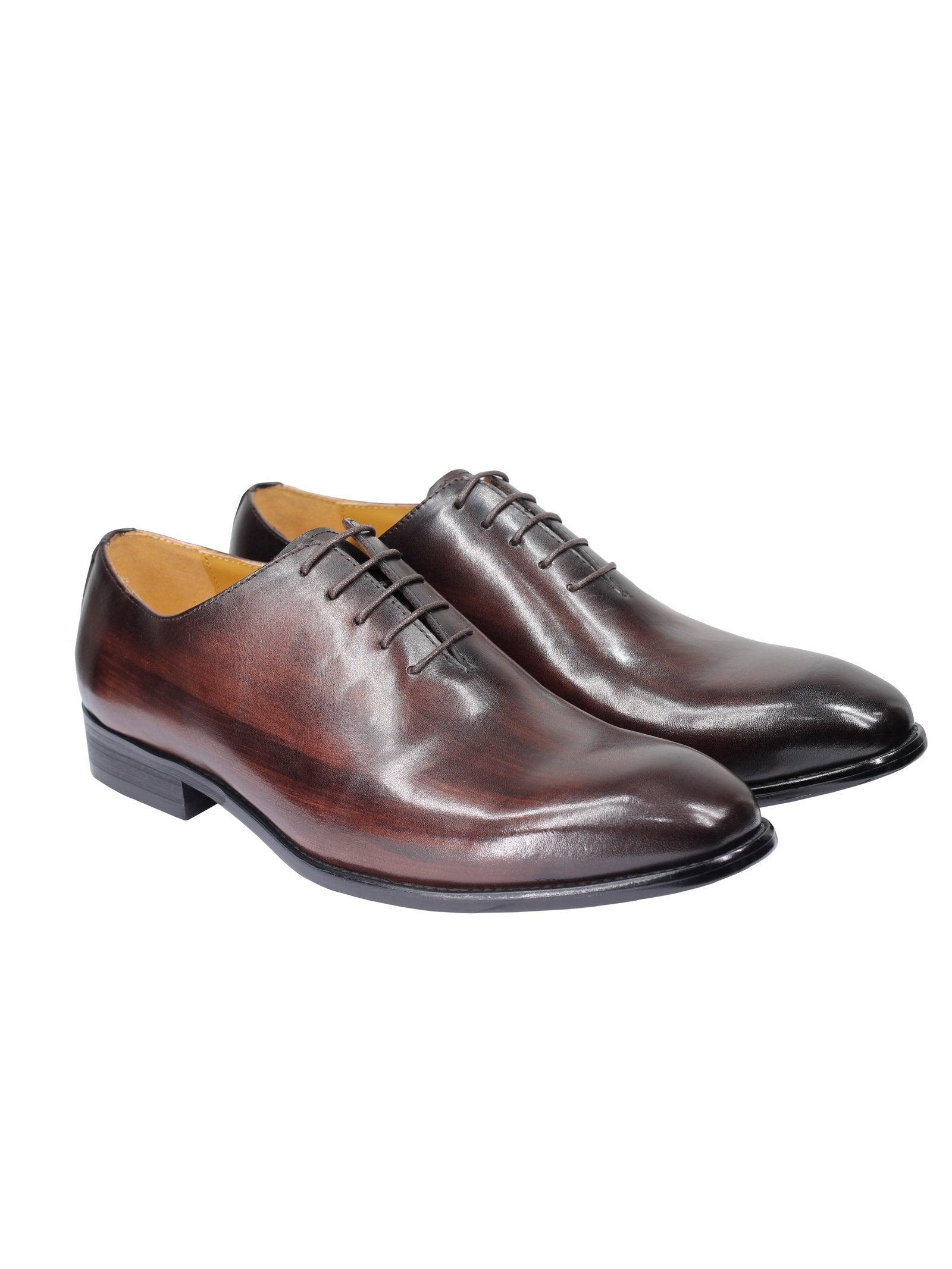 Real Leather Whole cut Lace Ups Black/Brown