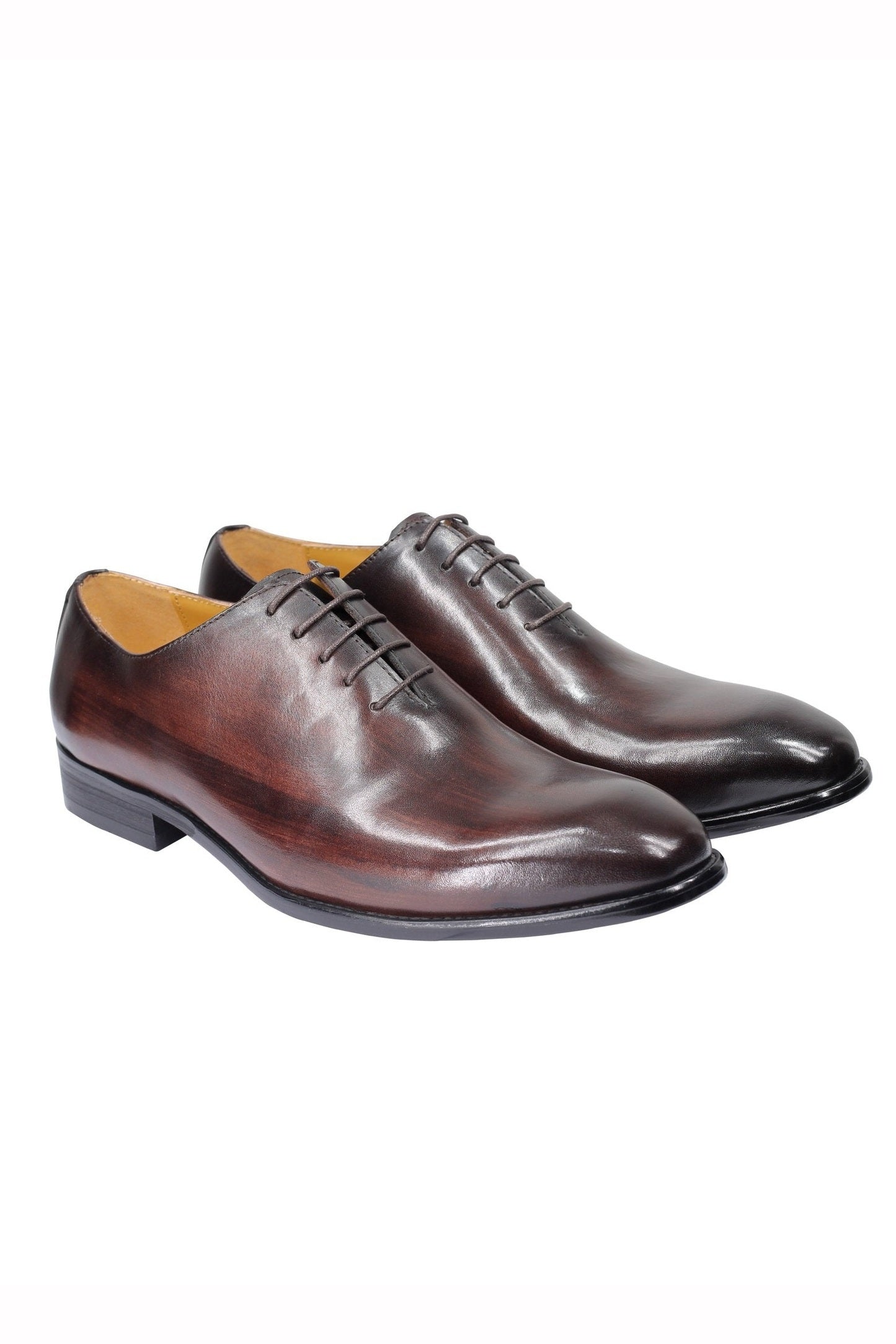 Real Leather Whole cut Lace Ups Black/Brown