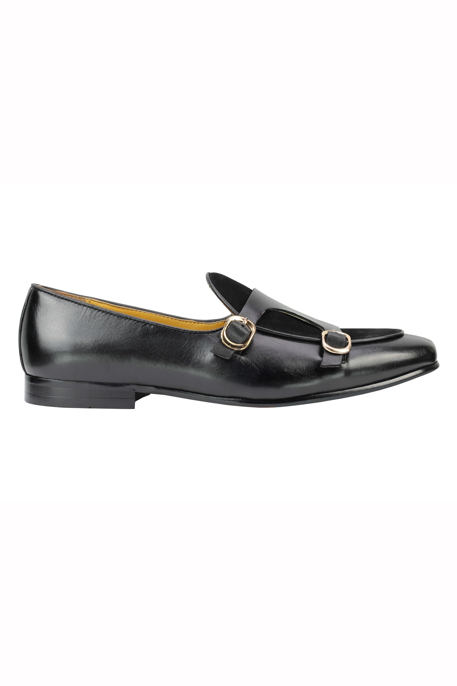 BLACK DOUBLE BUCKLE LOAFER