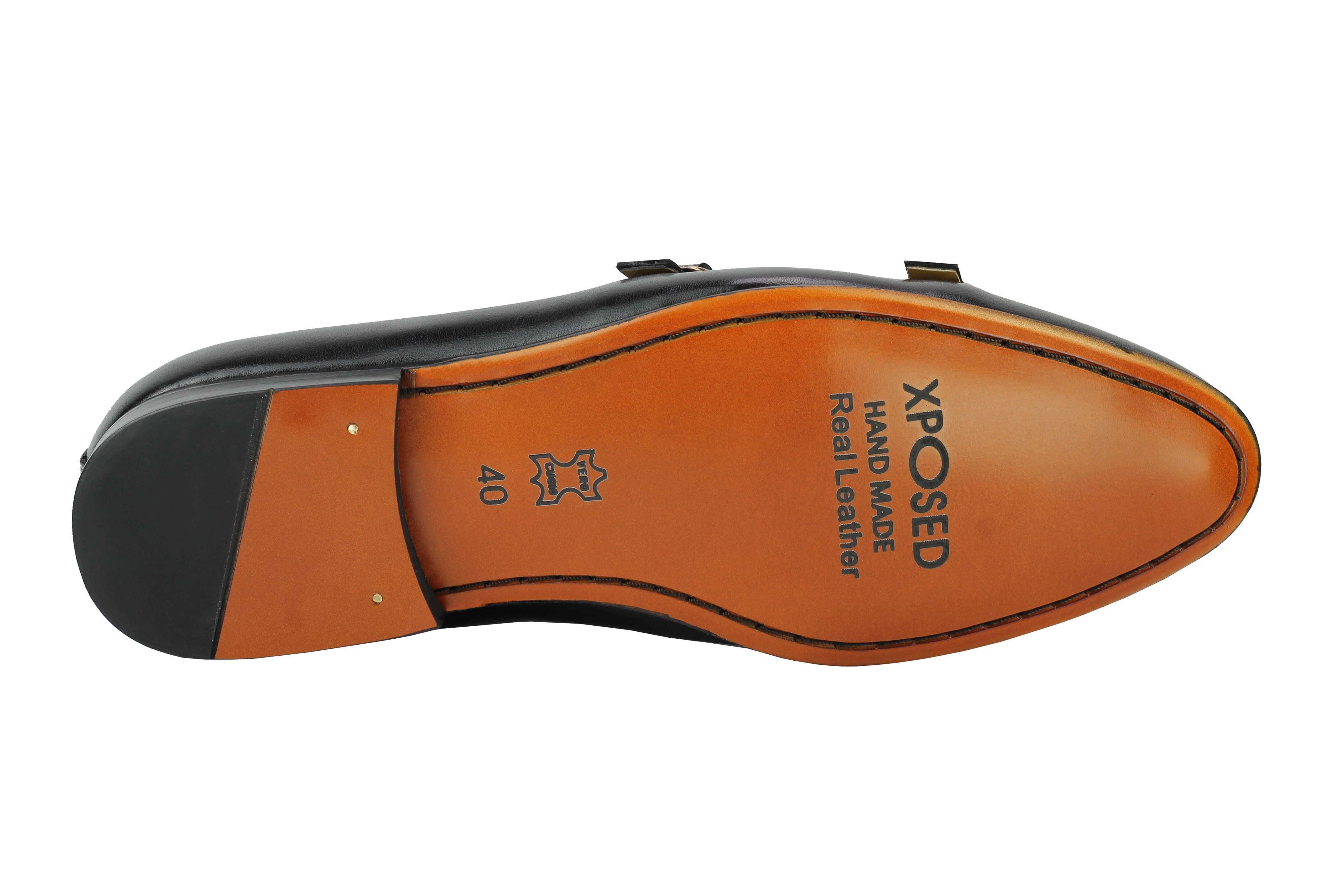 BLACK DOUBLE BUCKLE LOAFER