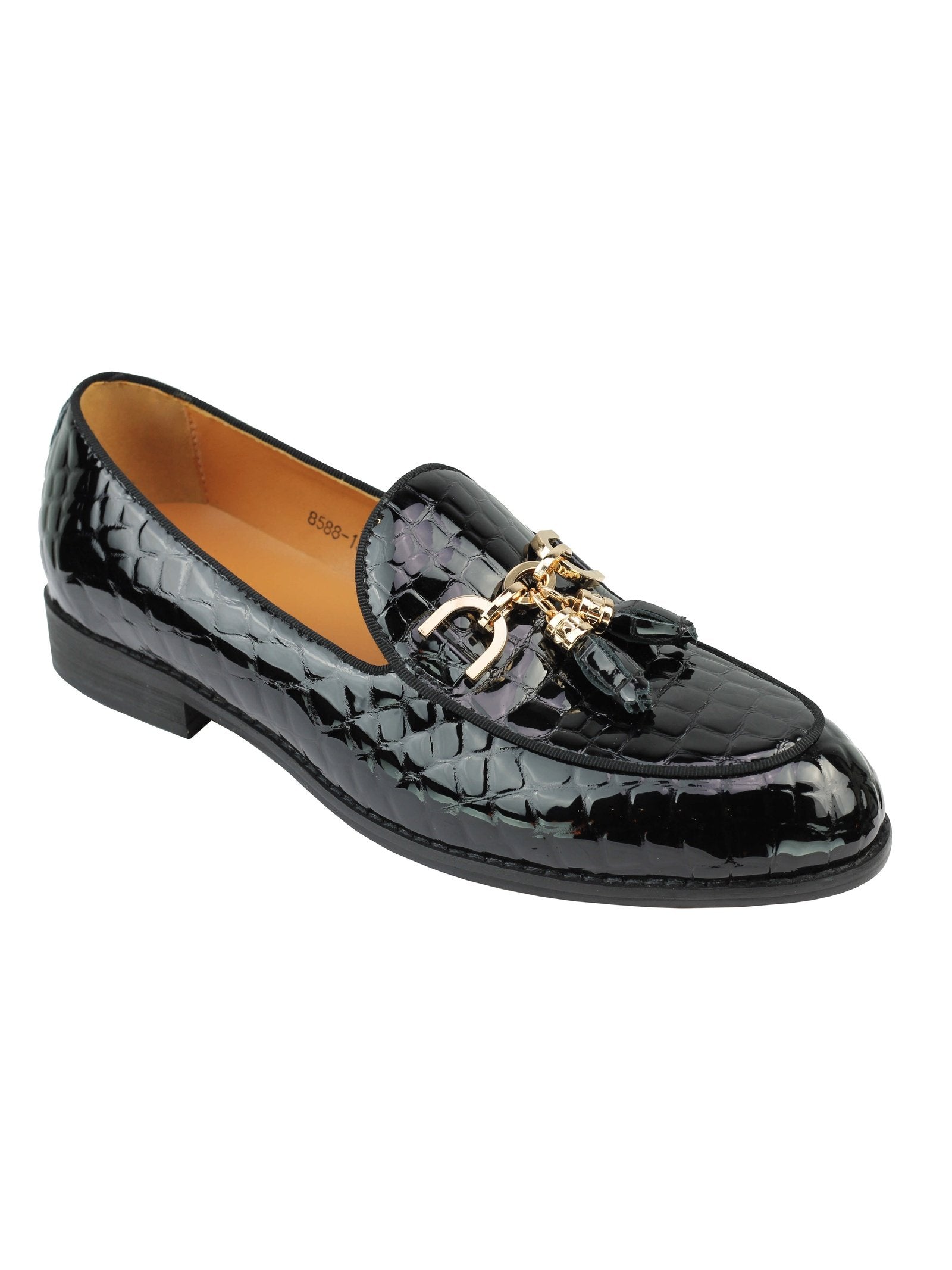 BLACK SNAFFLE BIT PRINTED LOAFER