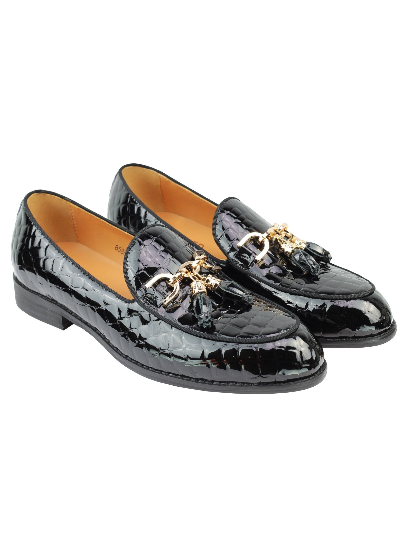 BLACK SNAFFLE BIT PRINTED LOAFER
