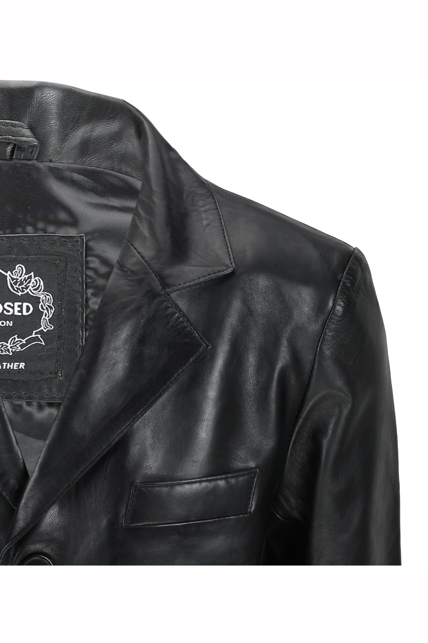 MEN’S VINTAGE MID LENGTH BLACK LEATHER JACKET