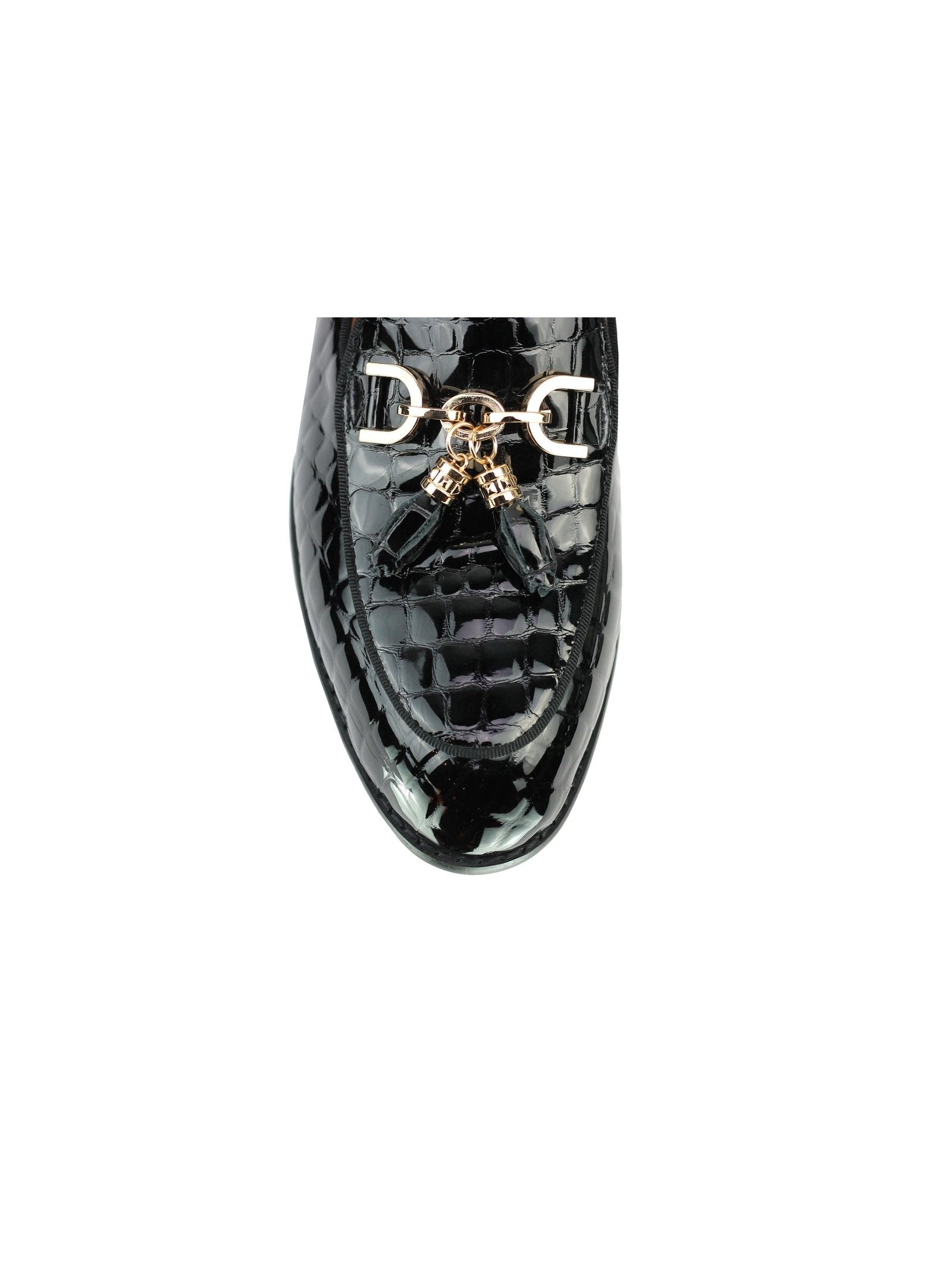 BLACK SNAFFLE BIT PRINTED LOAFER