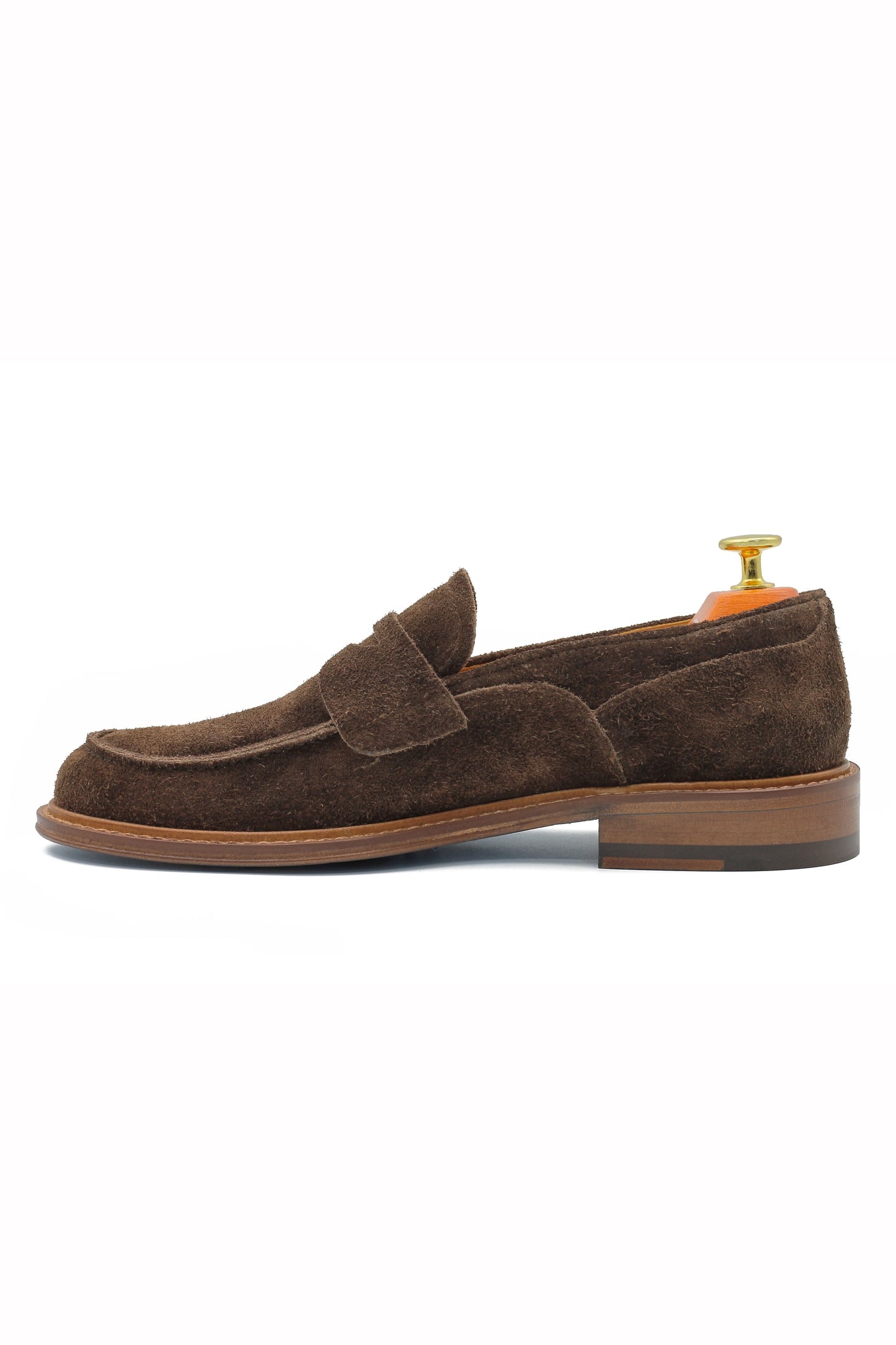 BROWN ITALIAN SUEDE PENNY LOAFER