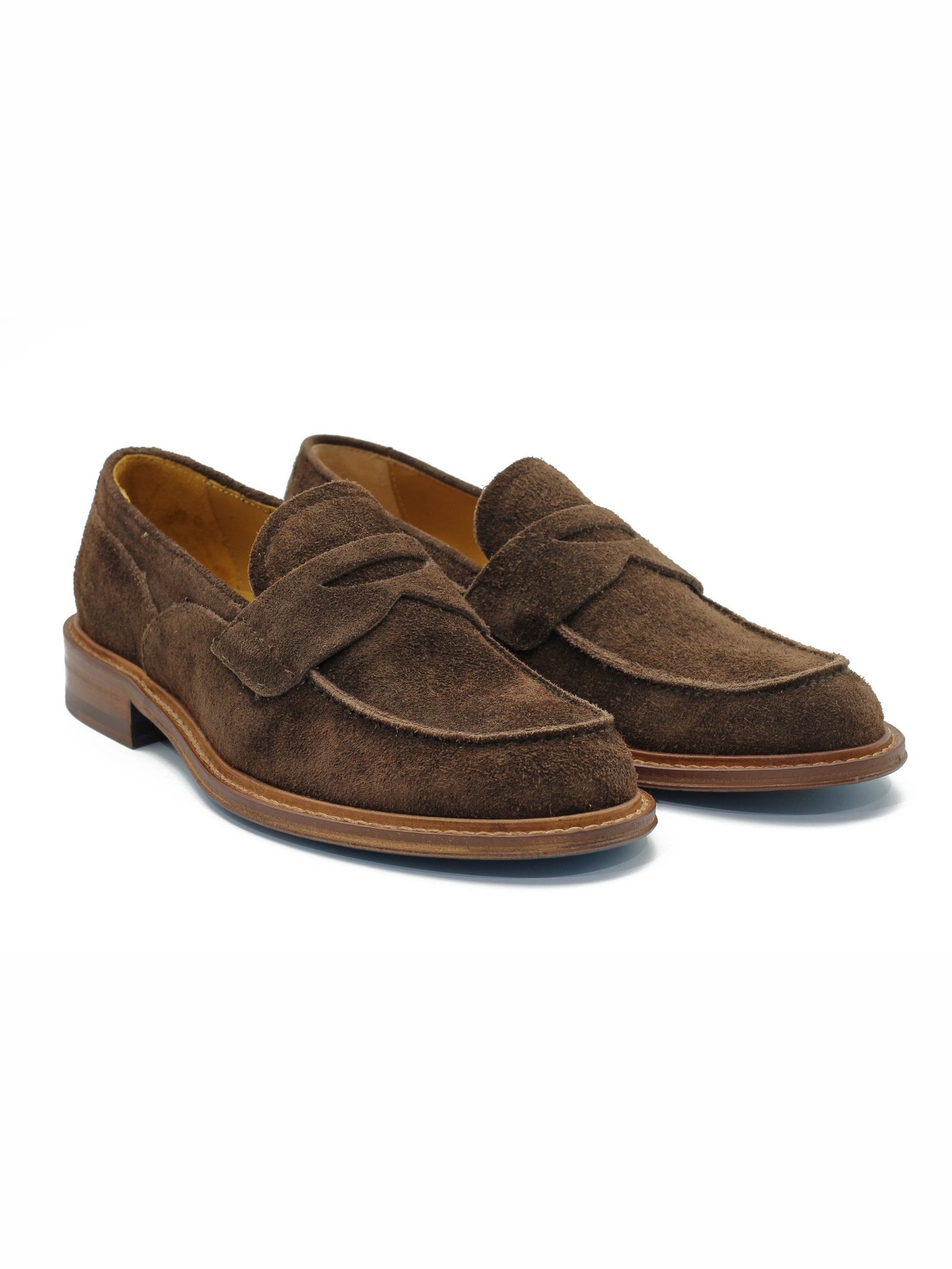 BROWN ITALIAN SUEDE PENNY LOAFER