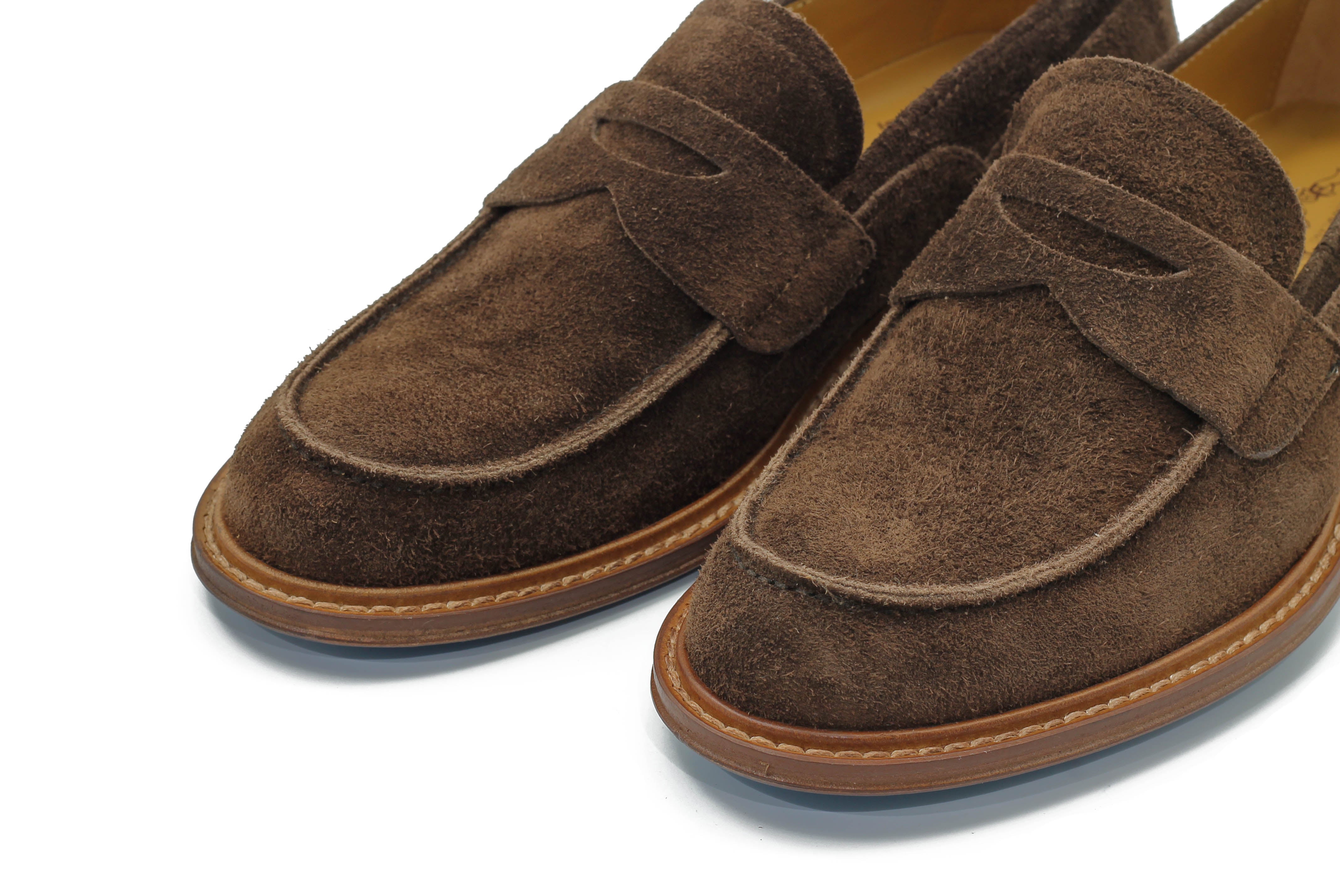 BROWN ITALIAN SUEDE PENNY LOAFER