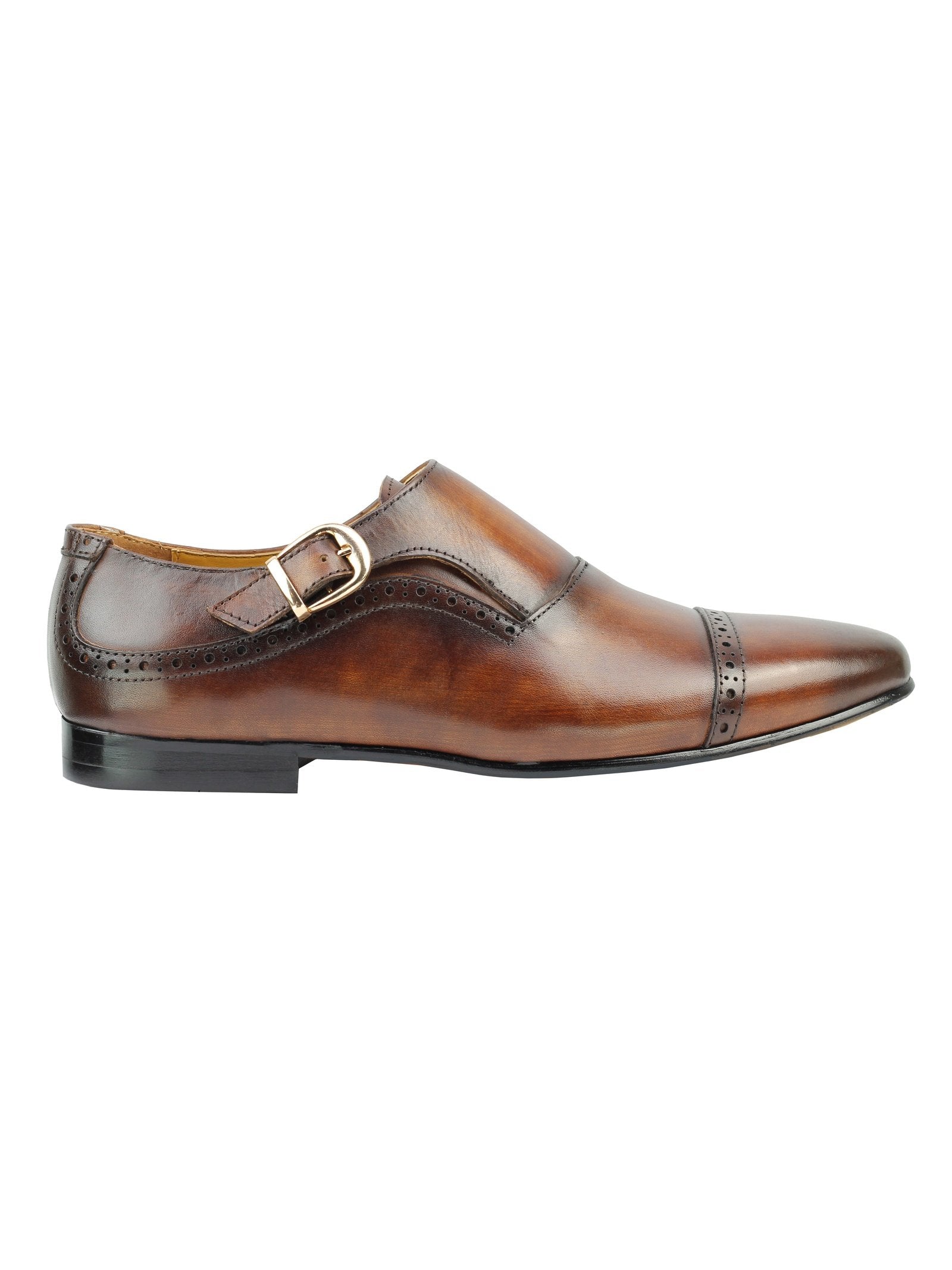 BROWN SINGLE BUCKLE MONK