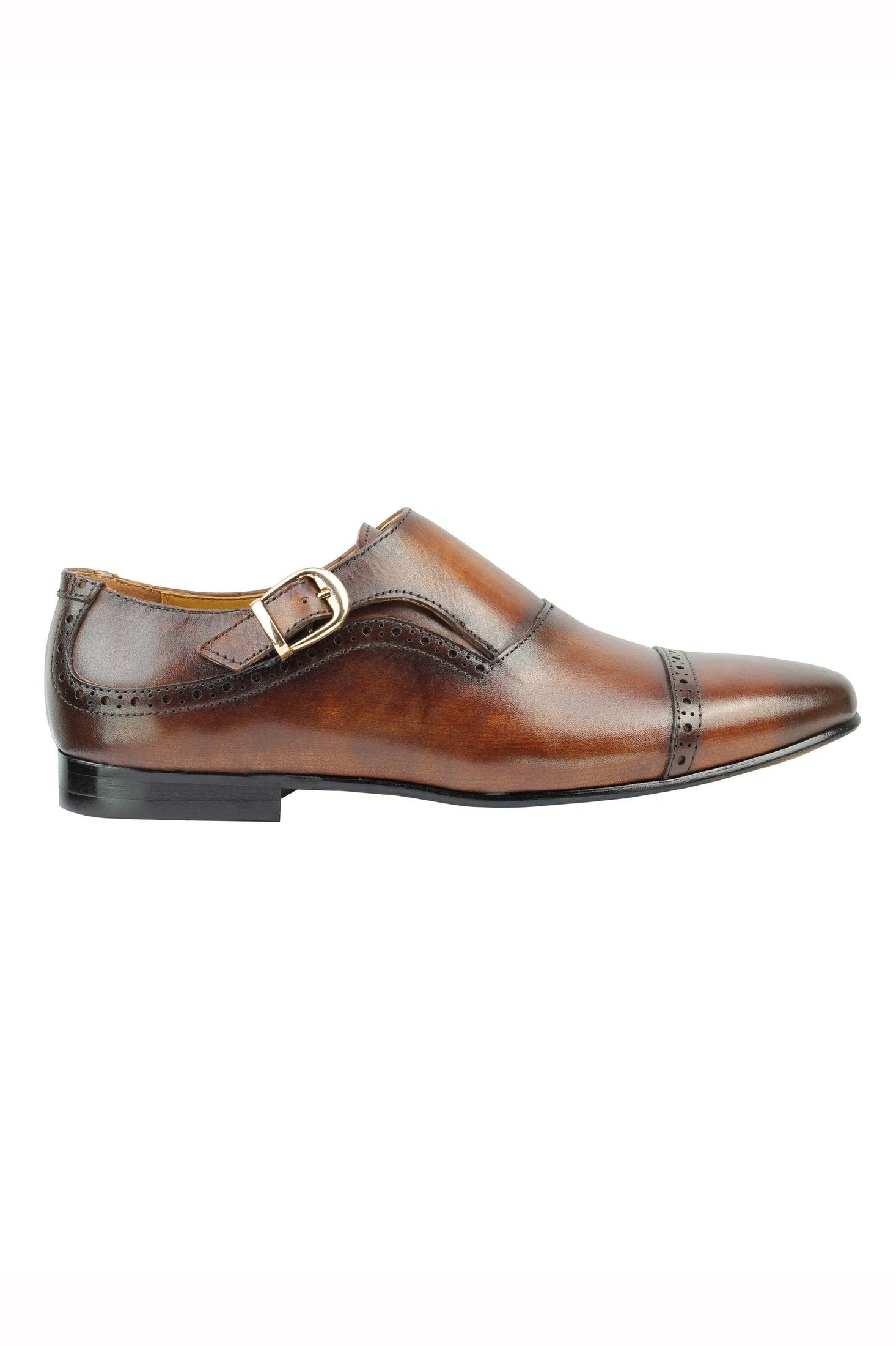 BROWN SINGLE BUCKLE MONK