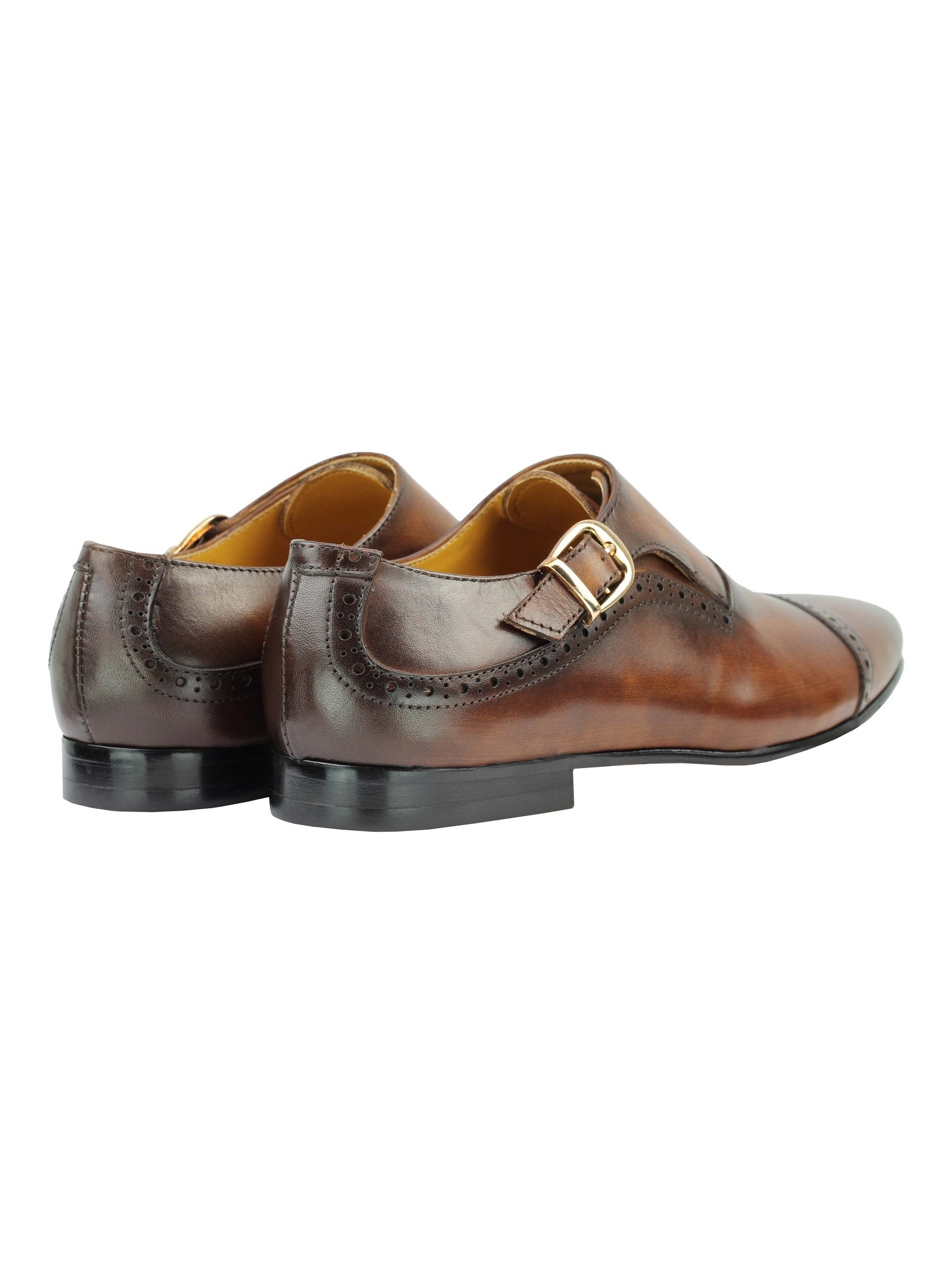 BROWN SINGLE BUCKLE MONK