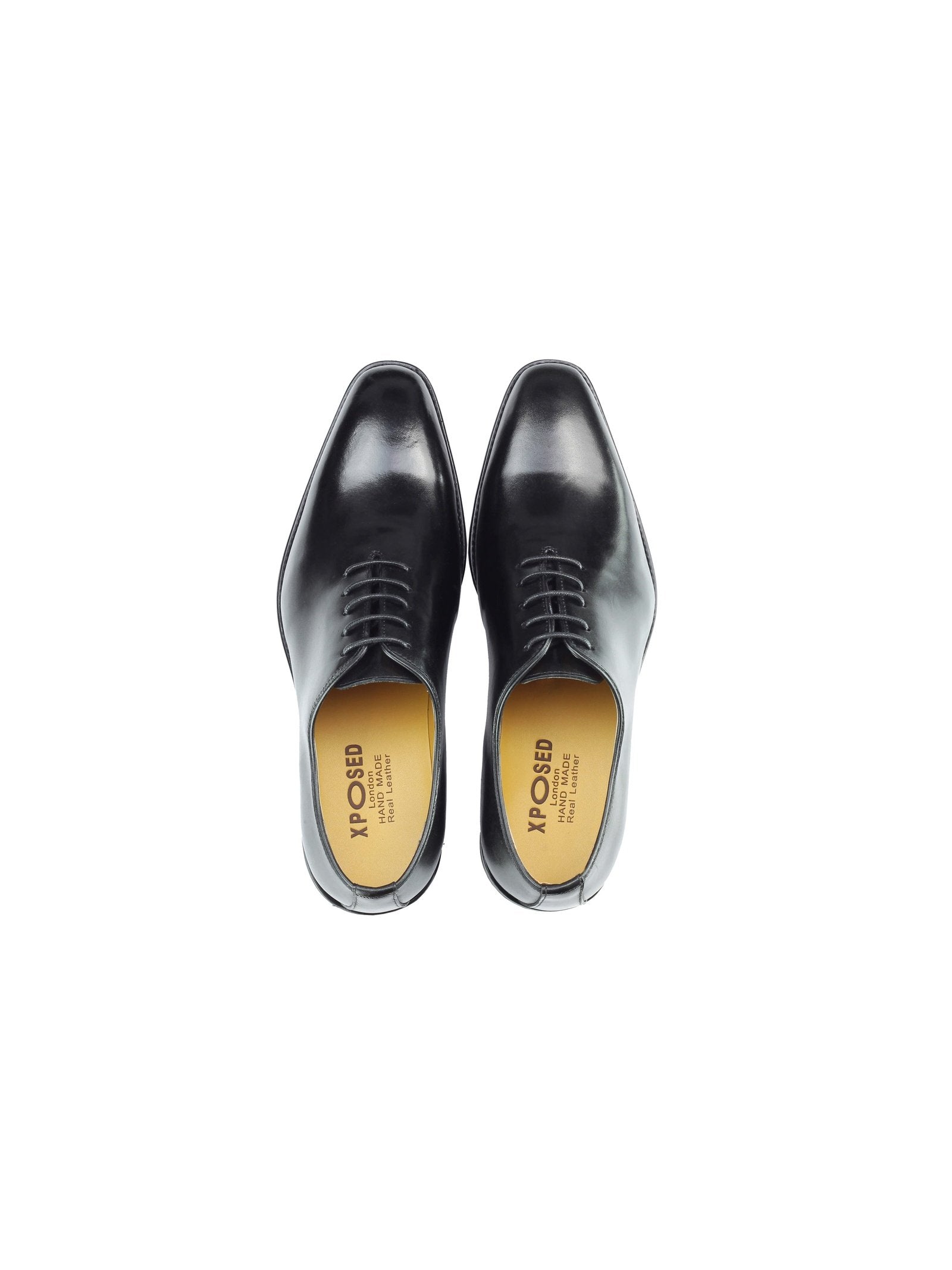 Real Leather Lace up Black Shoes