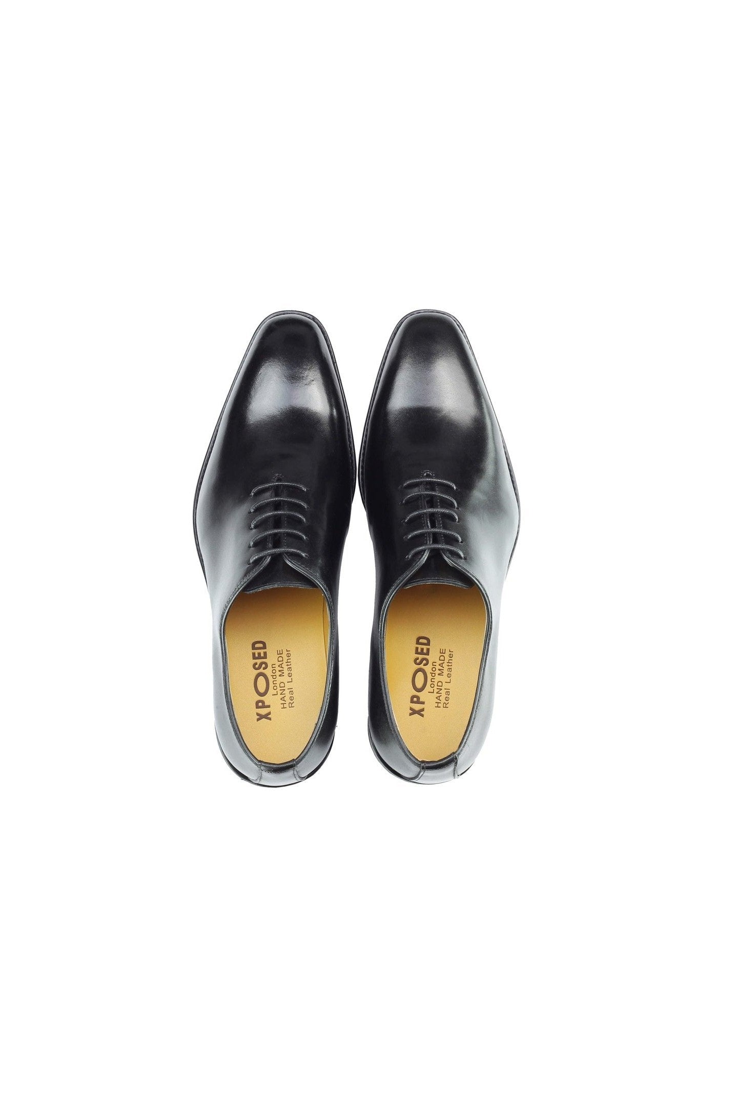 Real Leather Lace up Black Shoes