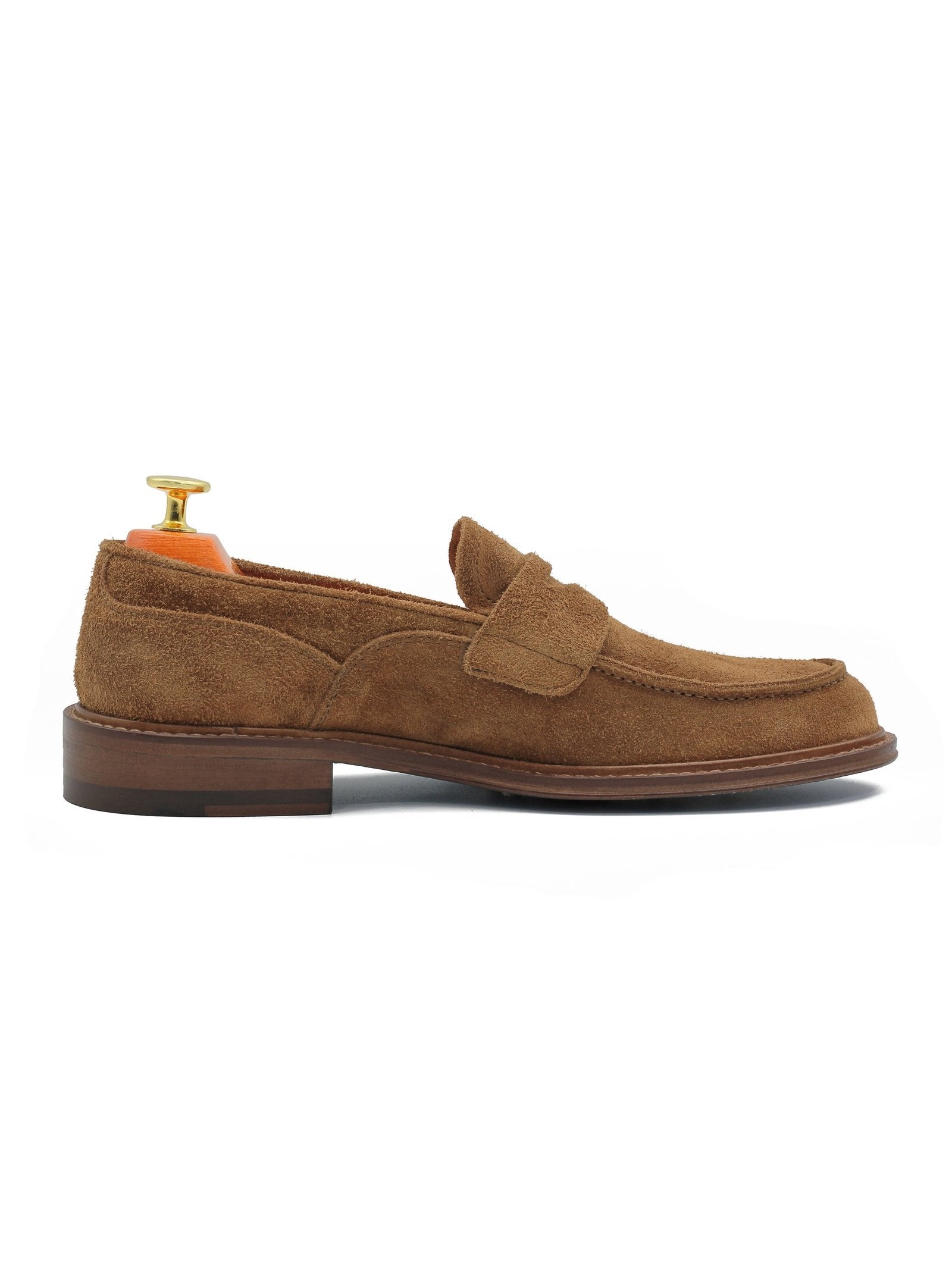 TAN ITALIAN SUEDE PENNY LOAFER