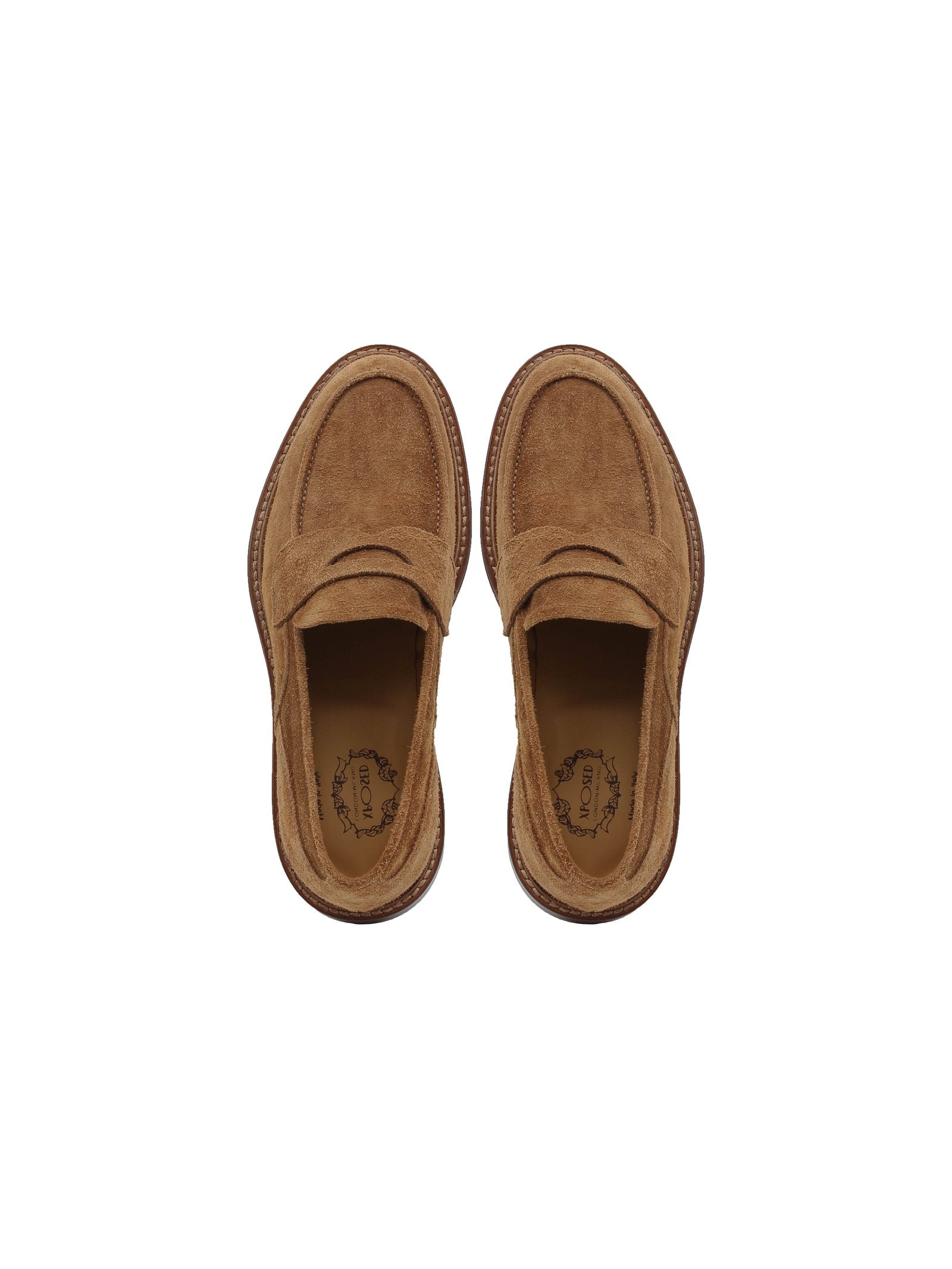 TAN ITALIAN SUEDE PENNY LOAFER