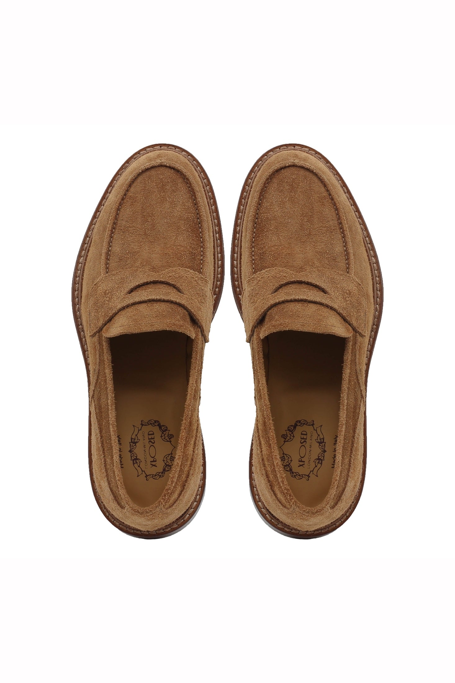TAN ITALIAN SUEDE PENNY LOAFER