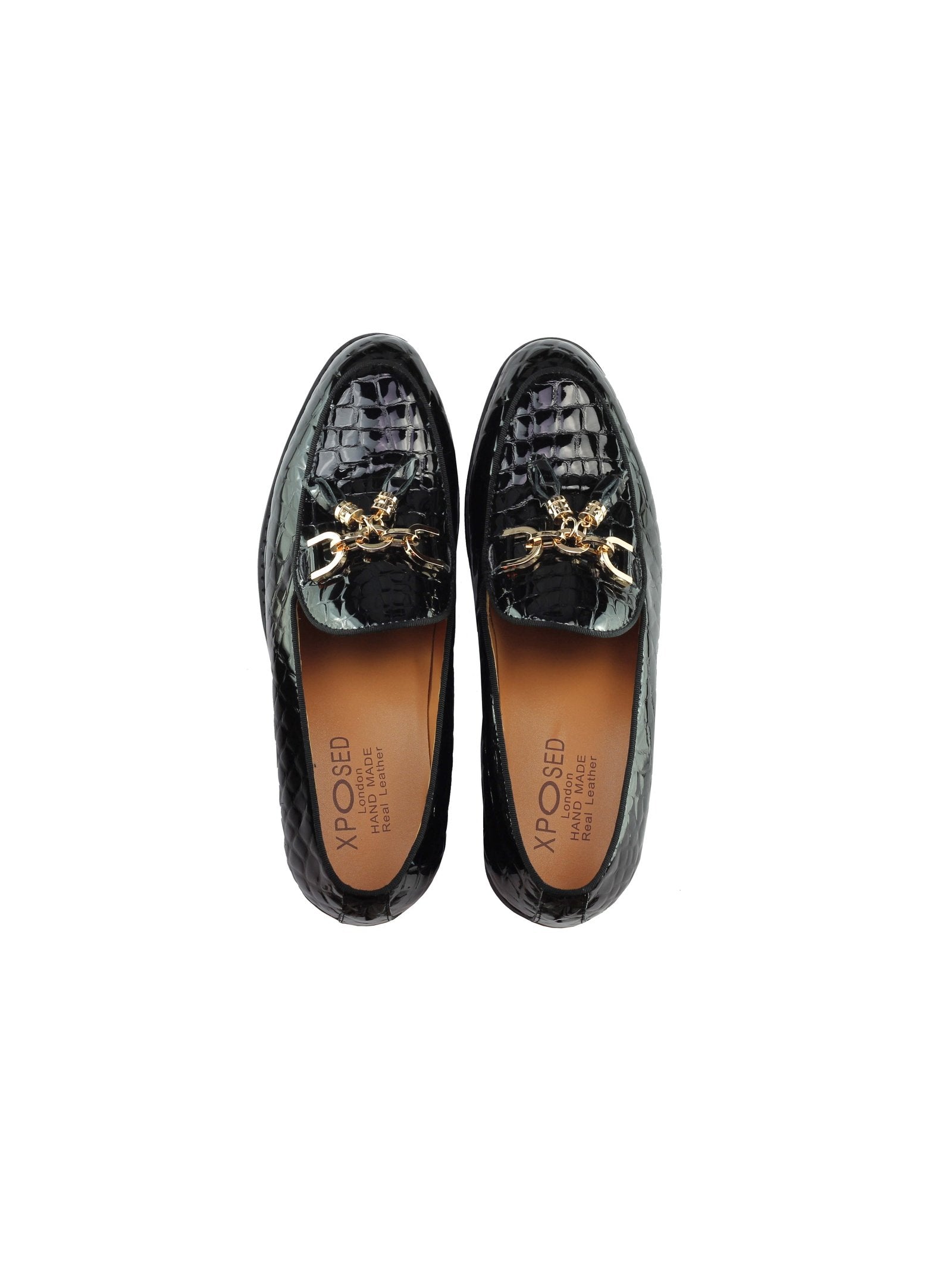 BLACK SNAFFLE BIT PRINTED LOAFER