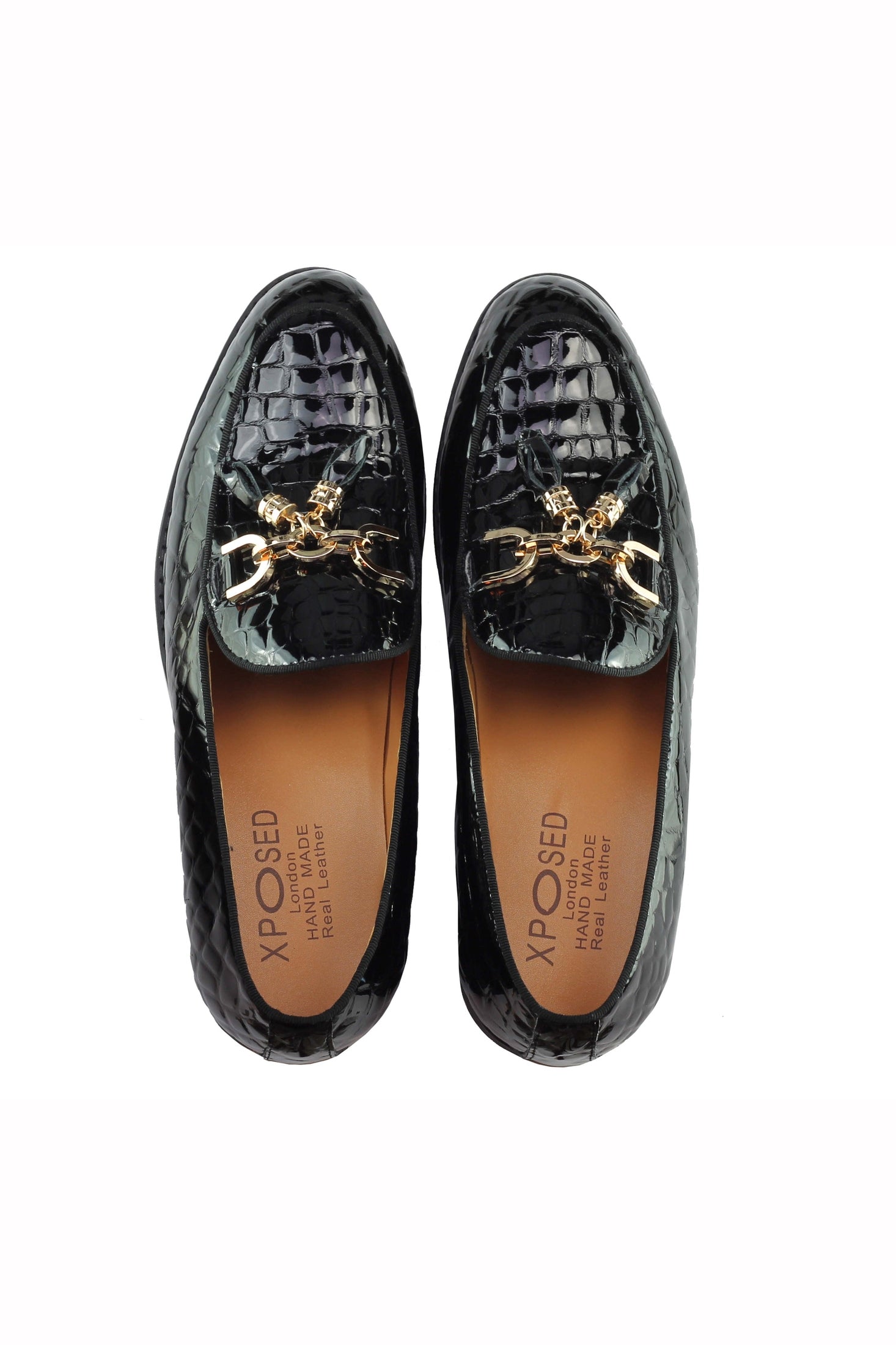 BLACK SNAFFLE BIT PRINTED LOAFER