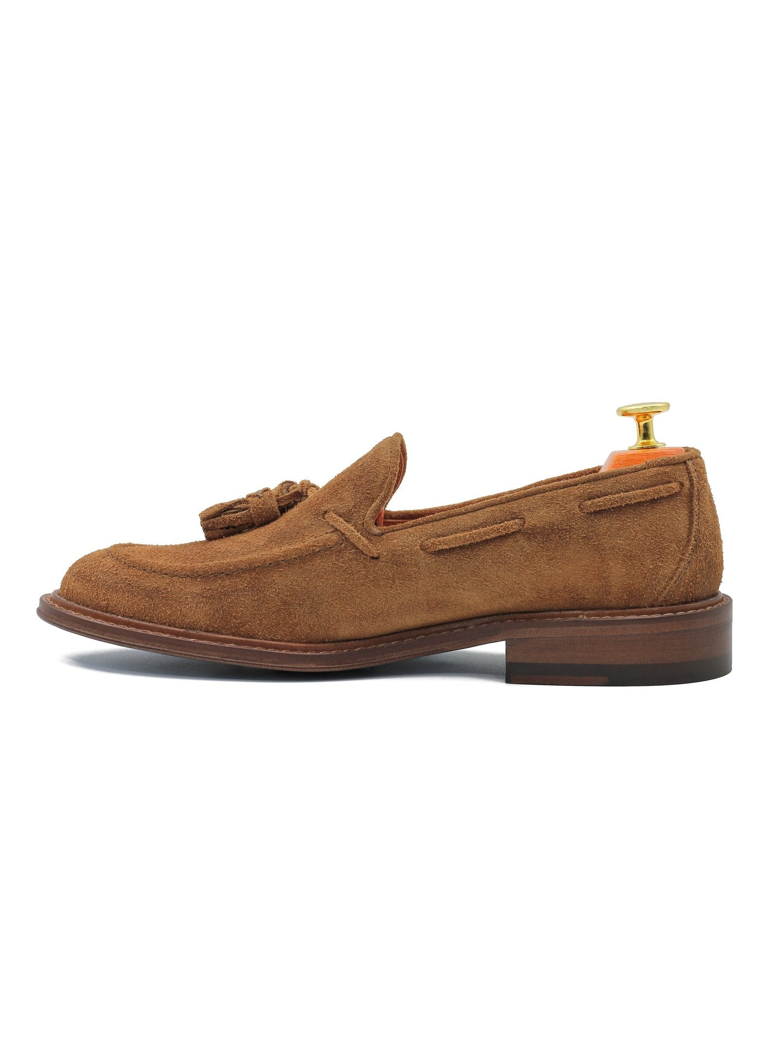 TAN ITALIAN SUEDE TASSEL LOAFER