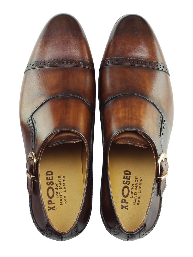 BROWN SINGLE BUCKLE MONK