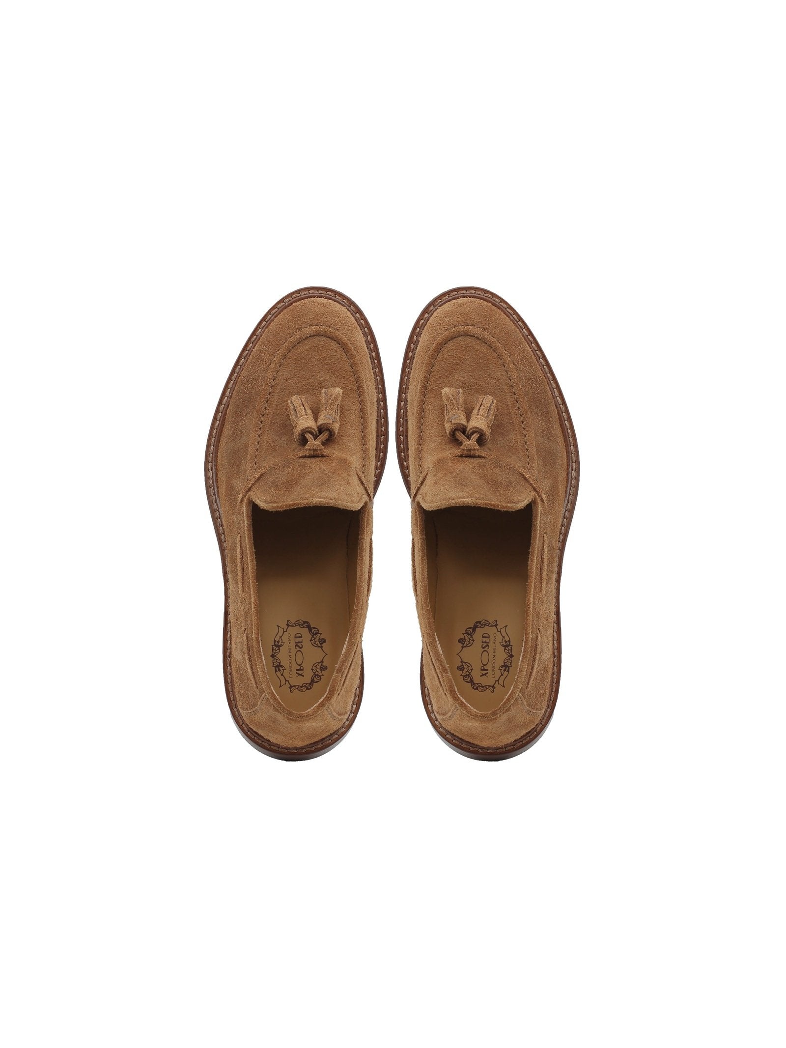 TAN ITALIAN SUEDE TASSEL LOAFER