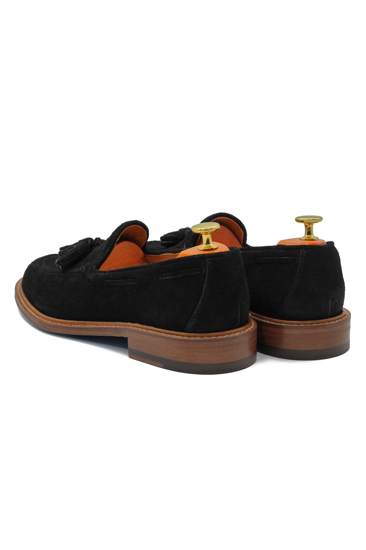 BLACK ITALIAN SUEDE TASSEL LOAFER