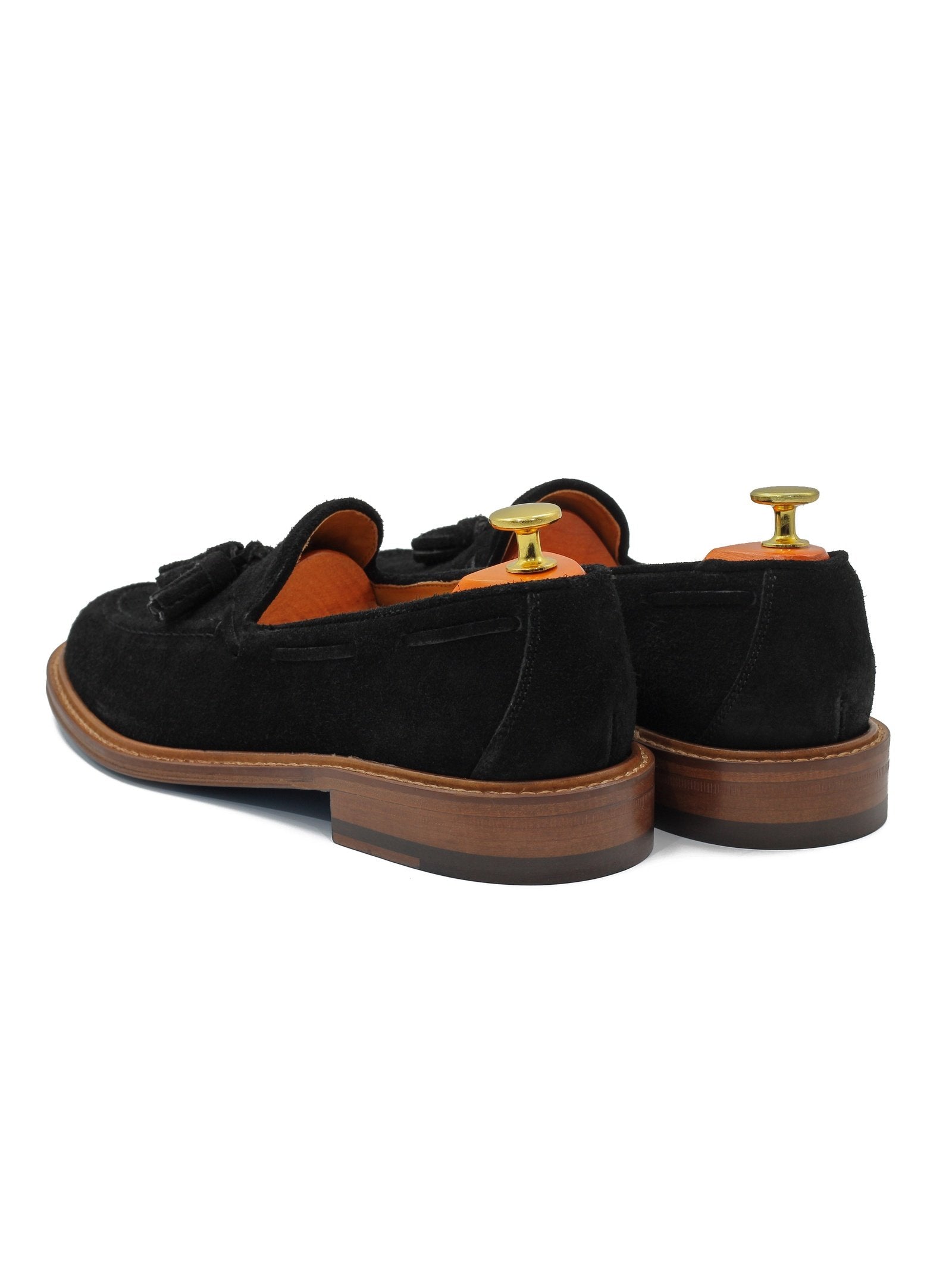 BLACK ITALIAN SUEDE TASSEL LOAFER